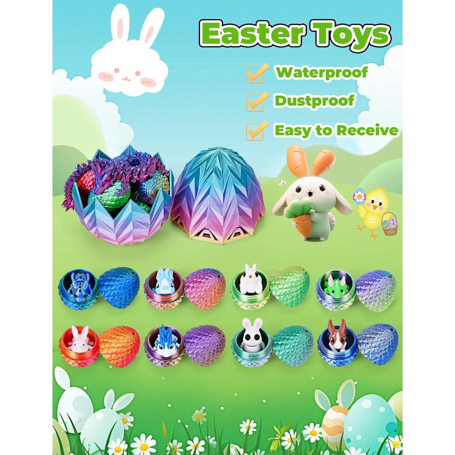 18 Piezas Huevos de Dragón Sorpresa Eisfiel - Juguetes 3D