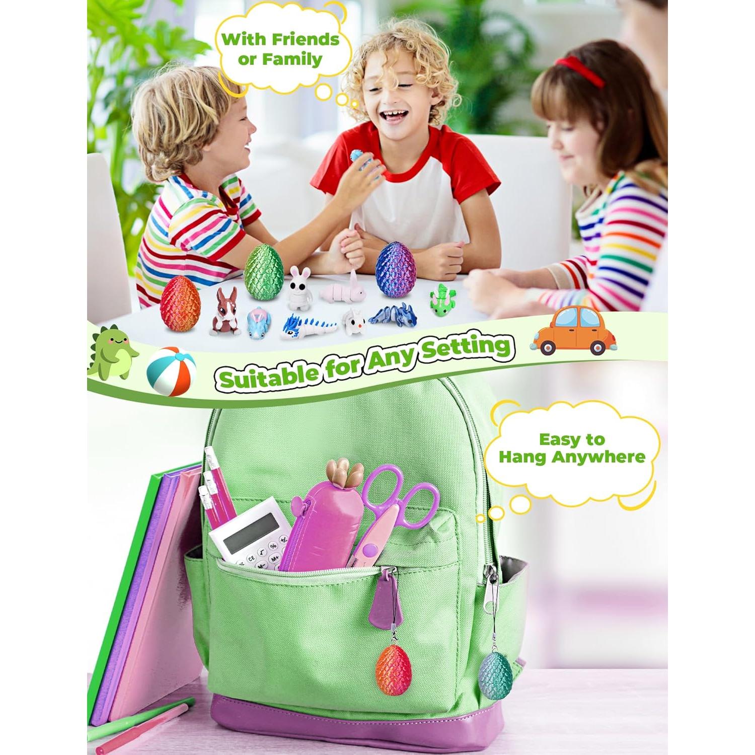 18 Piezas Huevos de Dragón Sorpresa Eisfiel - Juguetes 3D