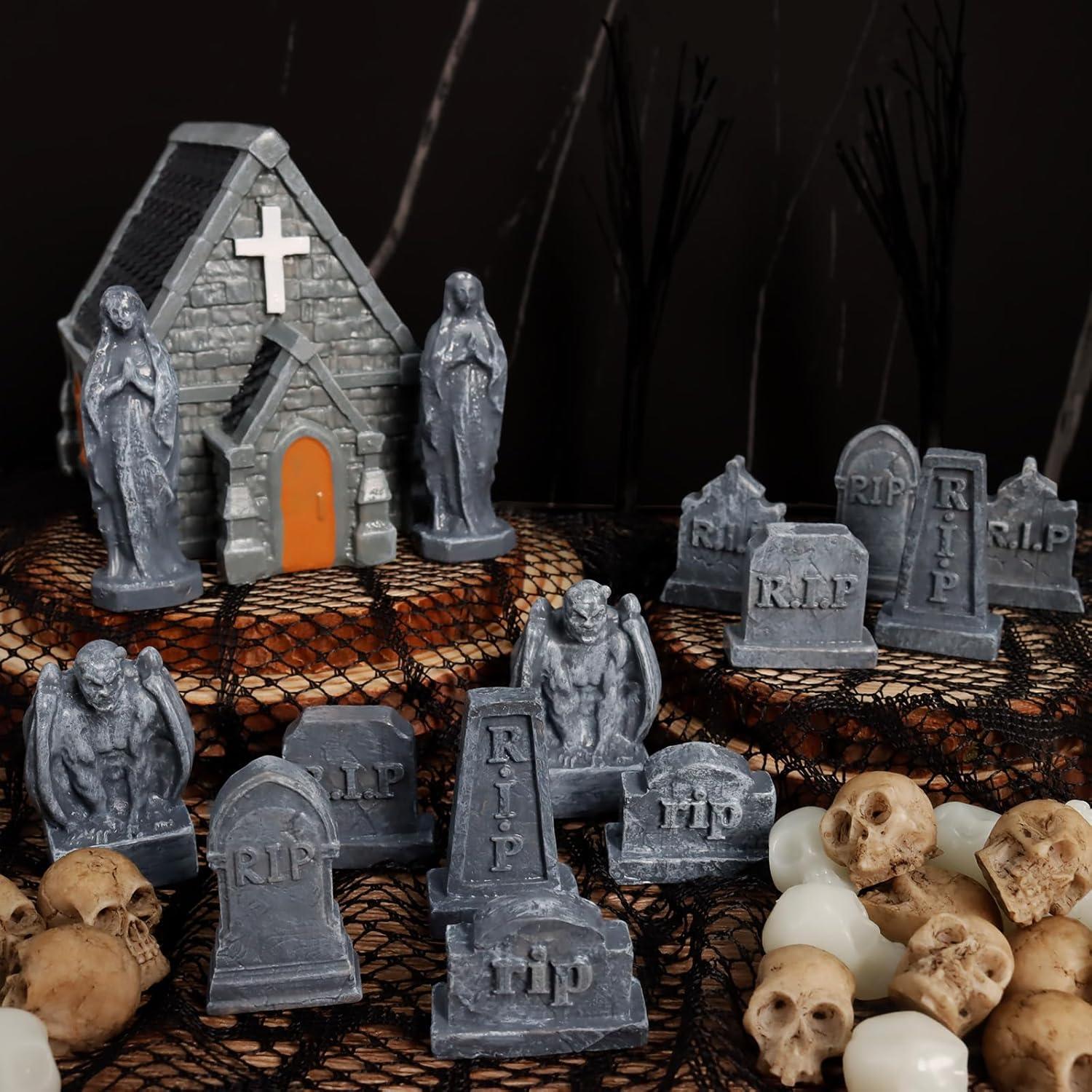 Miniaturas de Cementerio Halloween Rileryan 15 Piezas