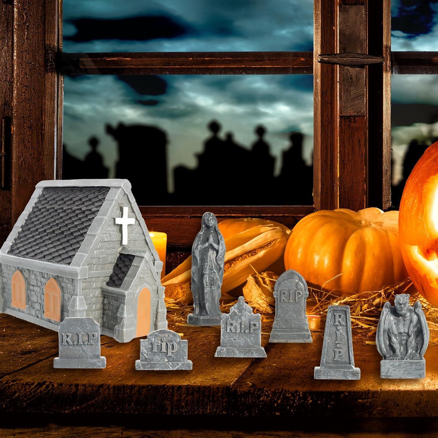 Miniaturas de Cementerio Halloween Rileryan 15 Piezas