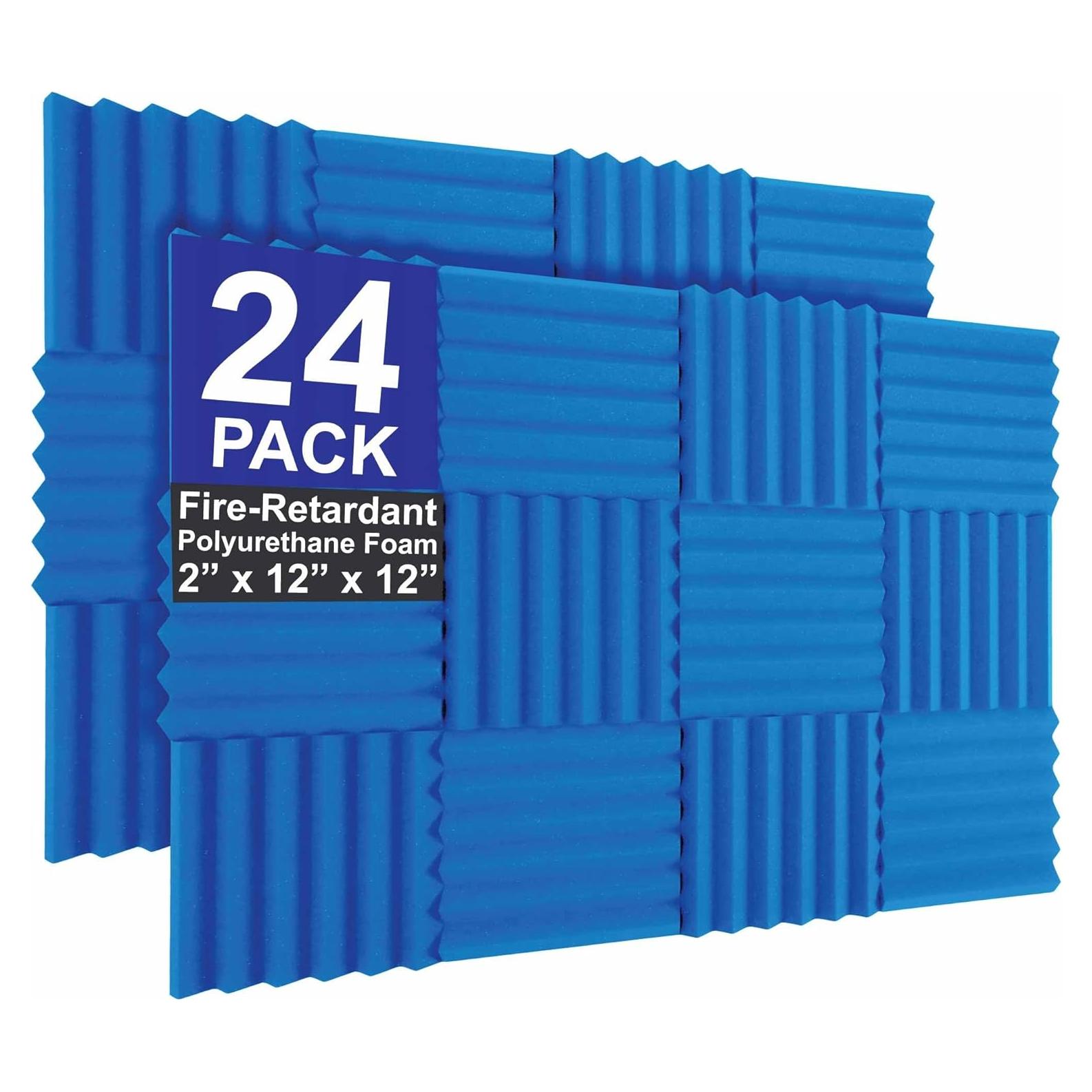 Paneles Acústicos Foam Factory 24 Pack Wedge 30.48 cm Azul