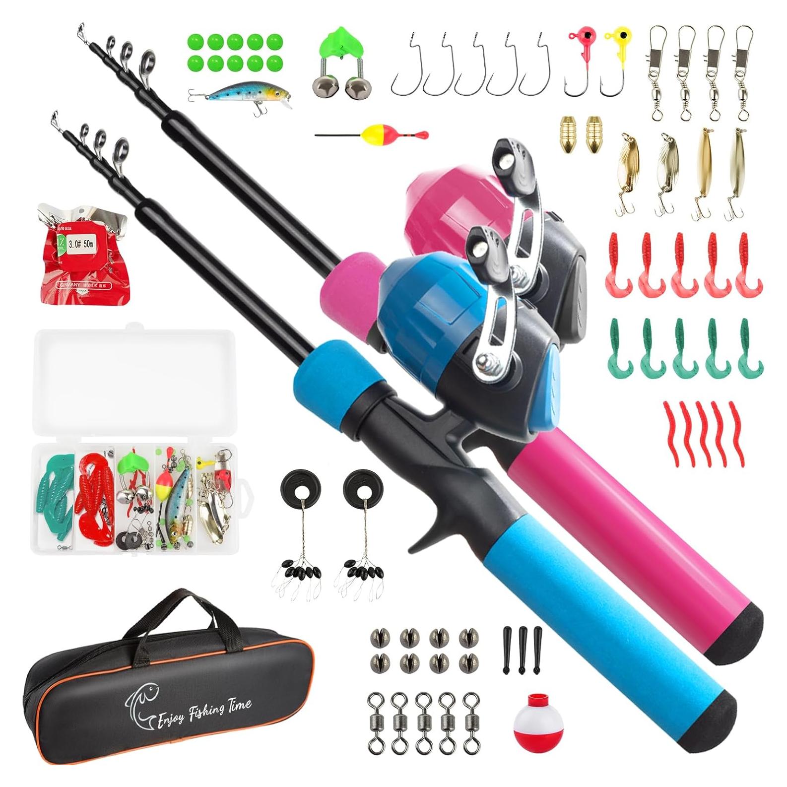 Kit de Caña de Pescar Ehowdin 1.5m para Niños con Carrete