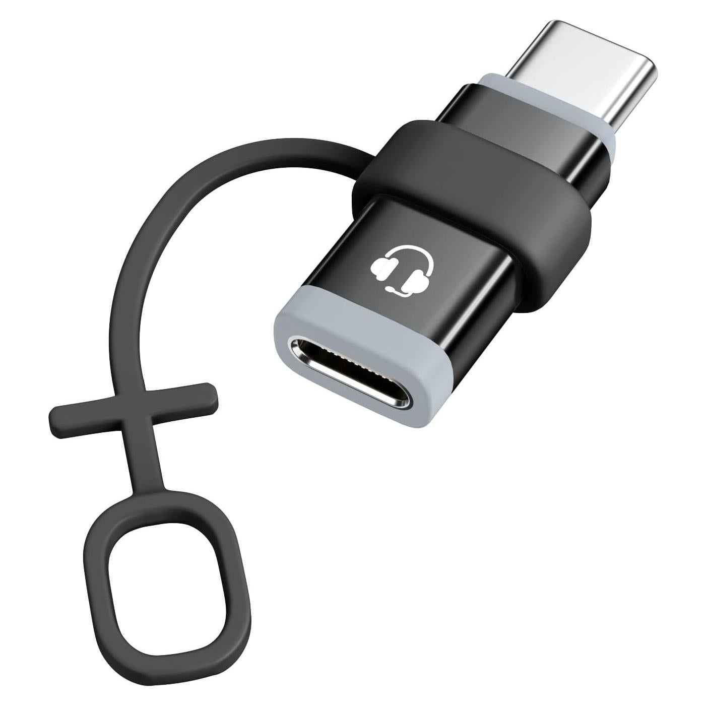 Adaptador de Lightning a USB-C MoKo para Auriculares - Negro