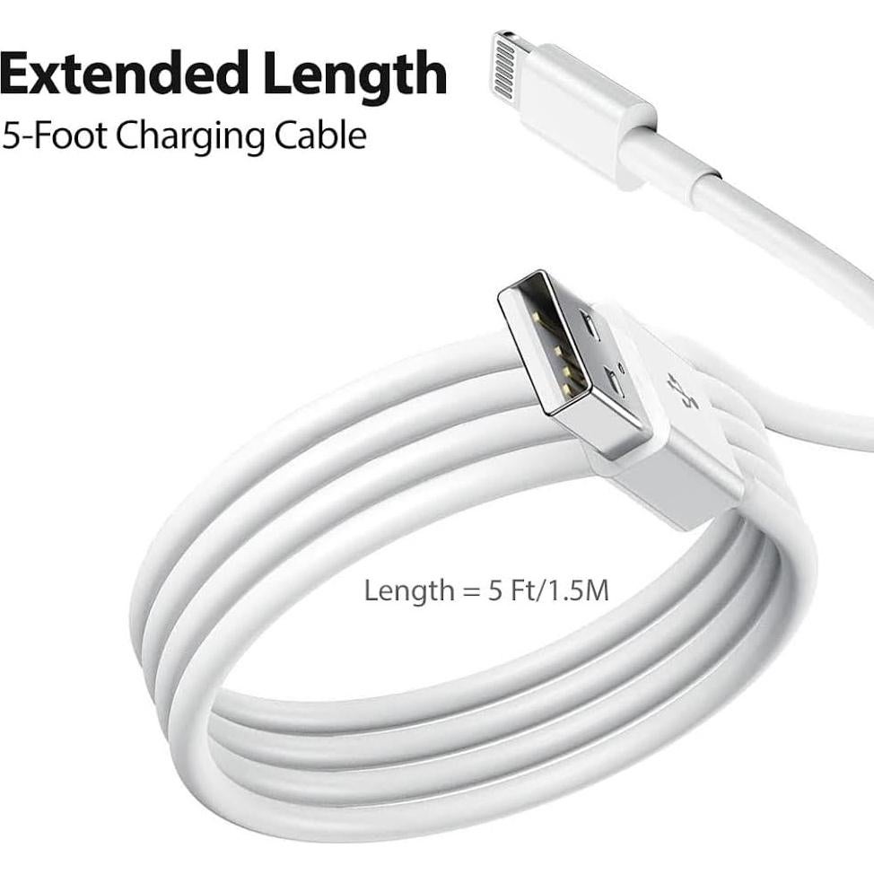 Cargador de Pared Spater con Cable Lightning 1.52m Carga Rápida