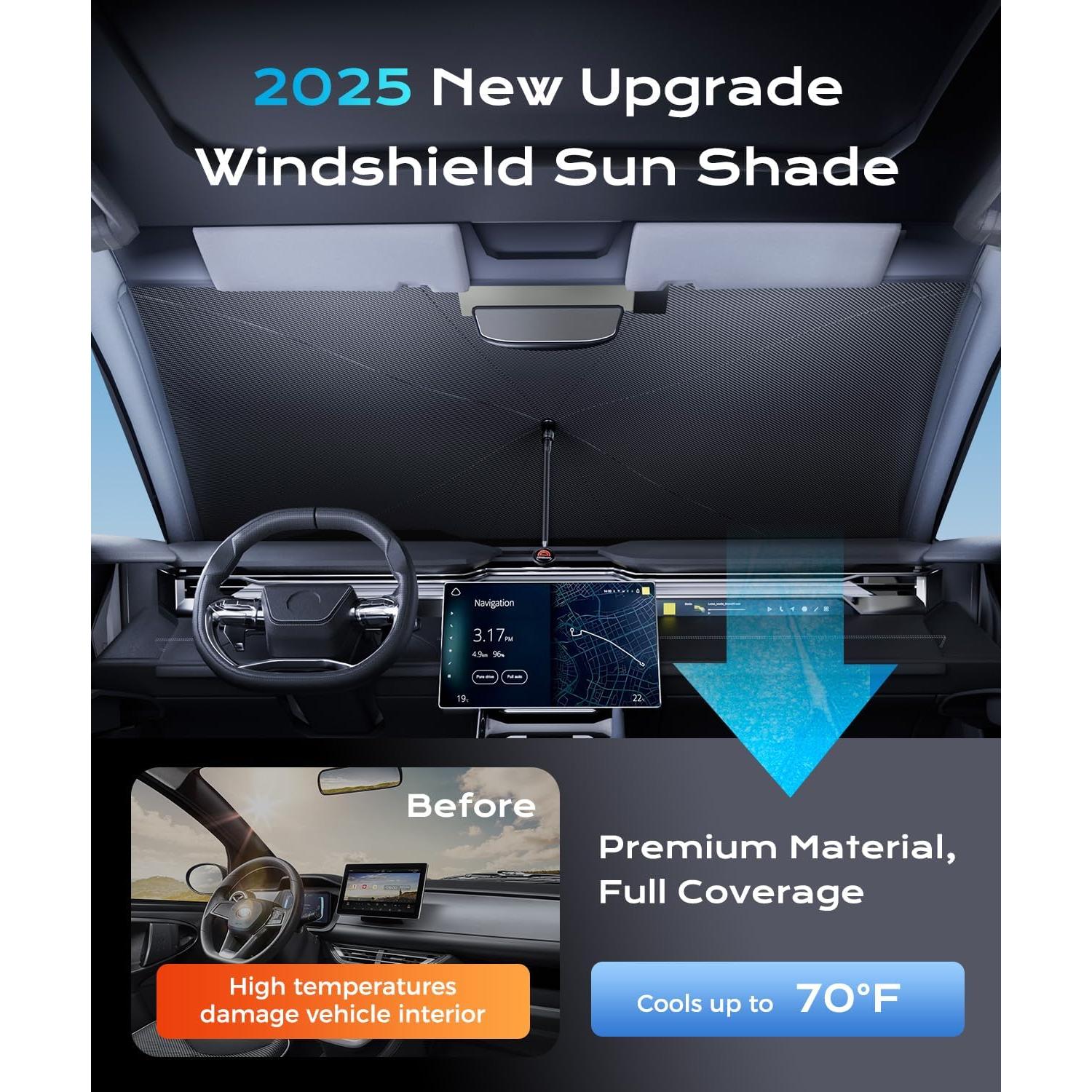 Sombra para Parabrisas Coverado CWSunshade001 M 145x81cm UPF80+