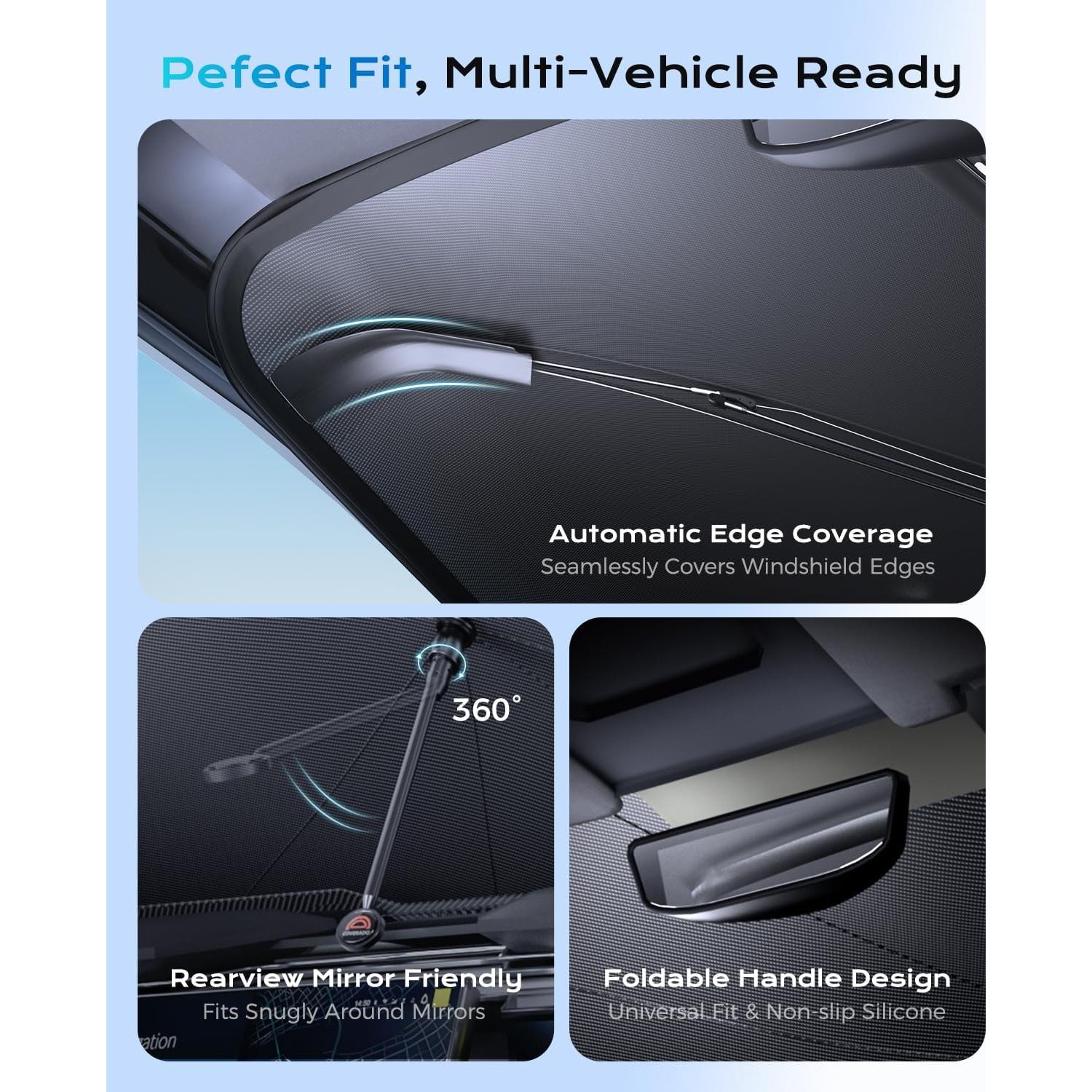 Sombra para Parabrisas Coverado CWSunshade001 M 145x81cm UPF80+