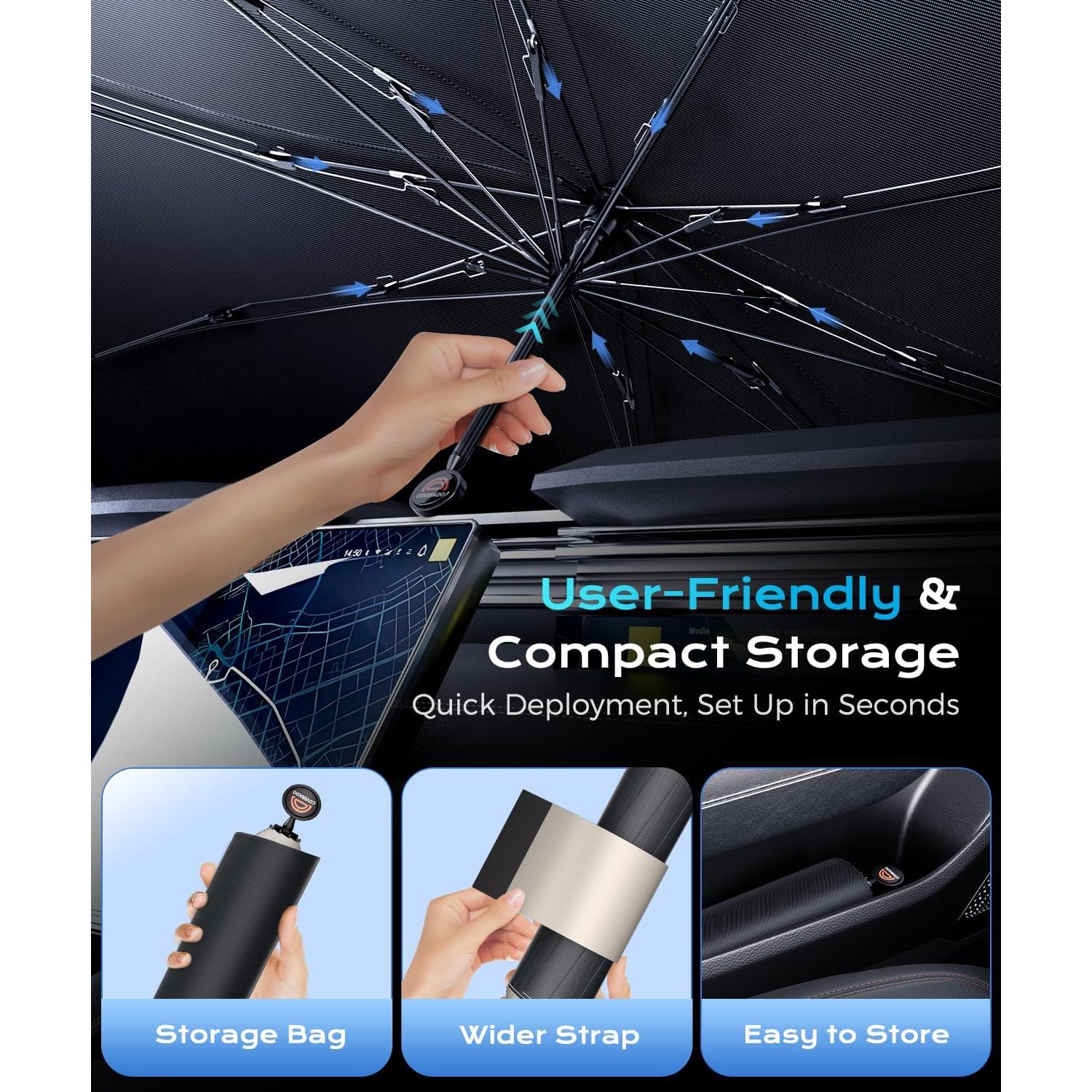 Sombra para Parabrisas Coverado CWSunshade001 M 145x81cm UPF80+