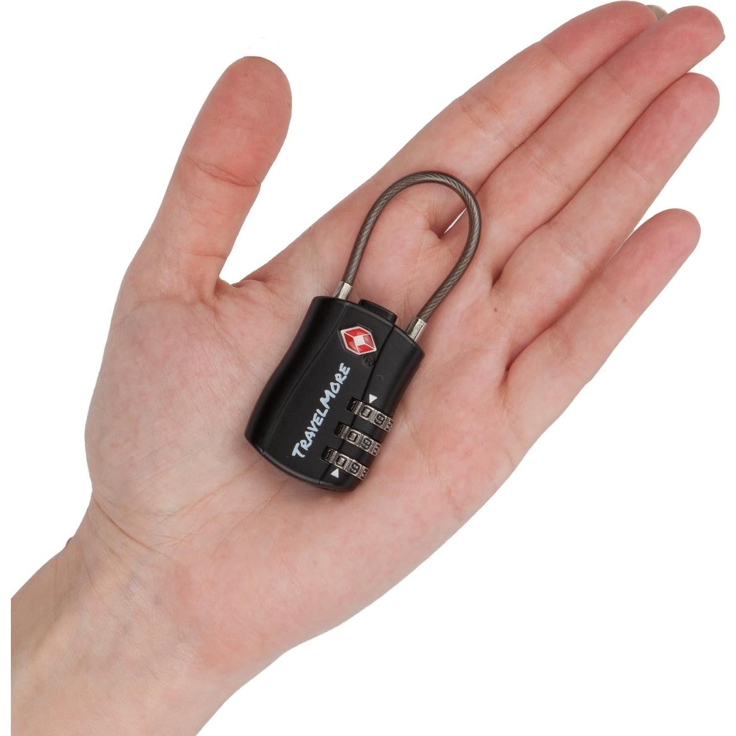 Candados de Combinación TravelMore TSA 10 Piezas Negro