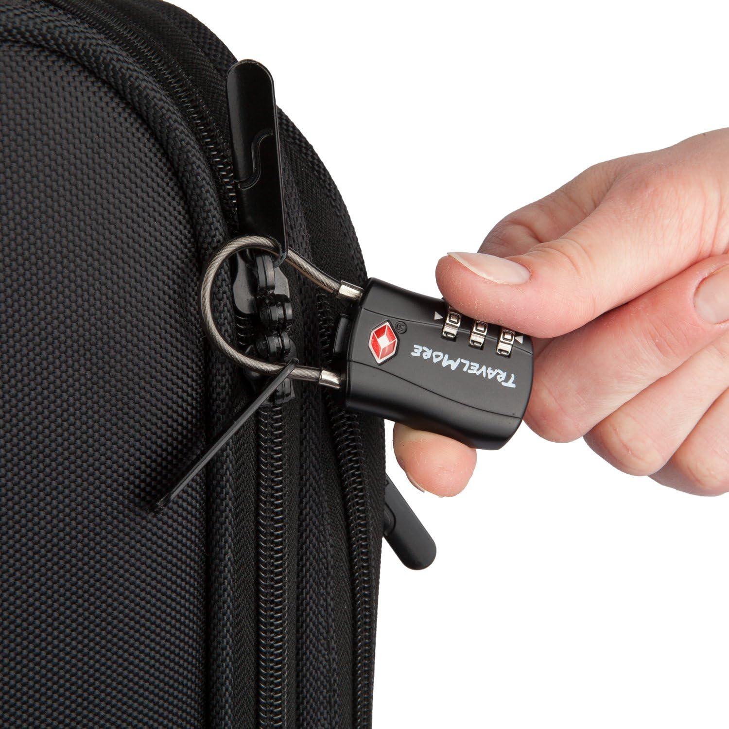 Candados de Combinación TravelMore TSA 10 Piezas Negro