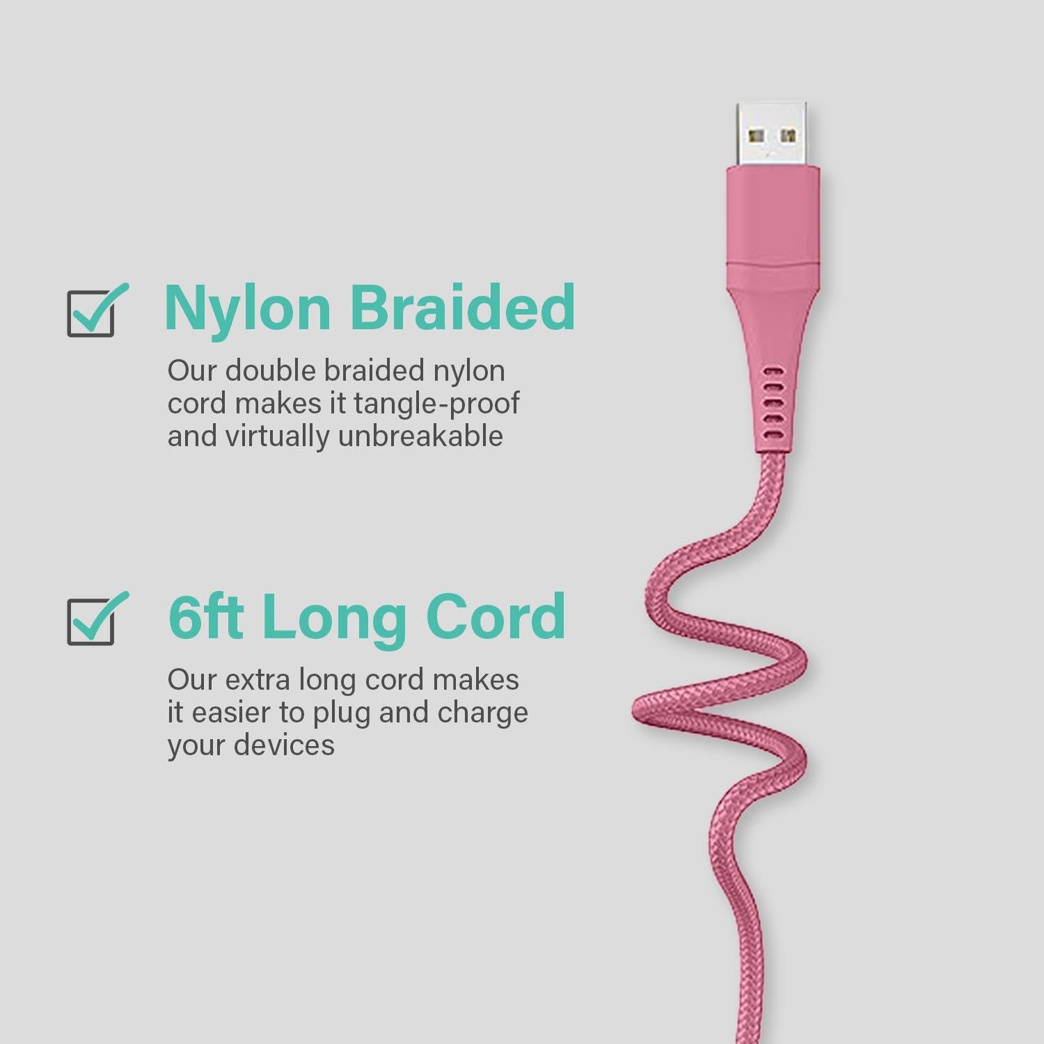 Cable Cargador Universal 3-en-1 Cargadores Elegantes CC Rosa