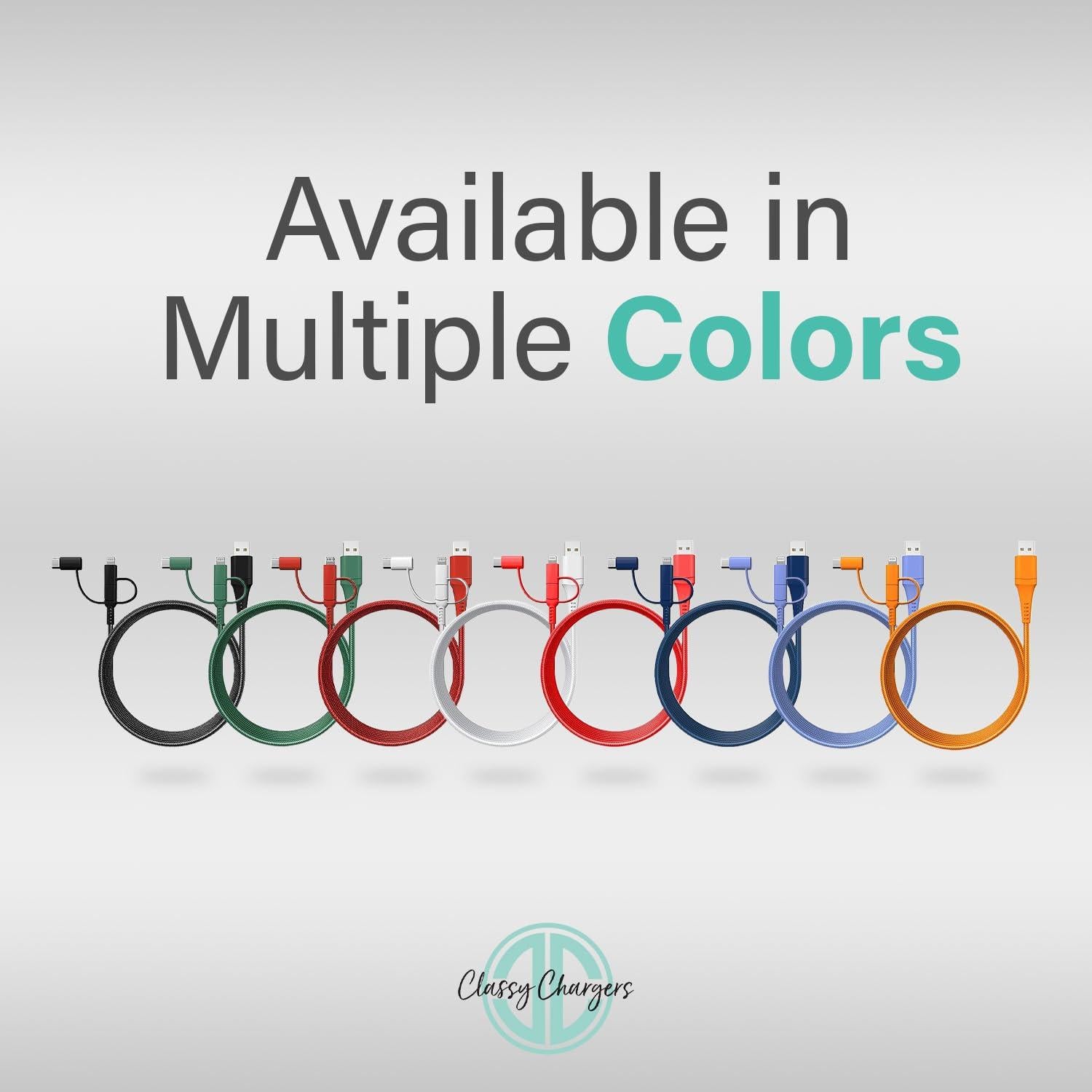 Cable Cargador Universal 3-en-1 Cargadores Elegantes CC Rosa