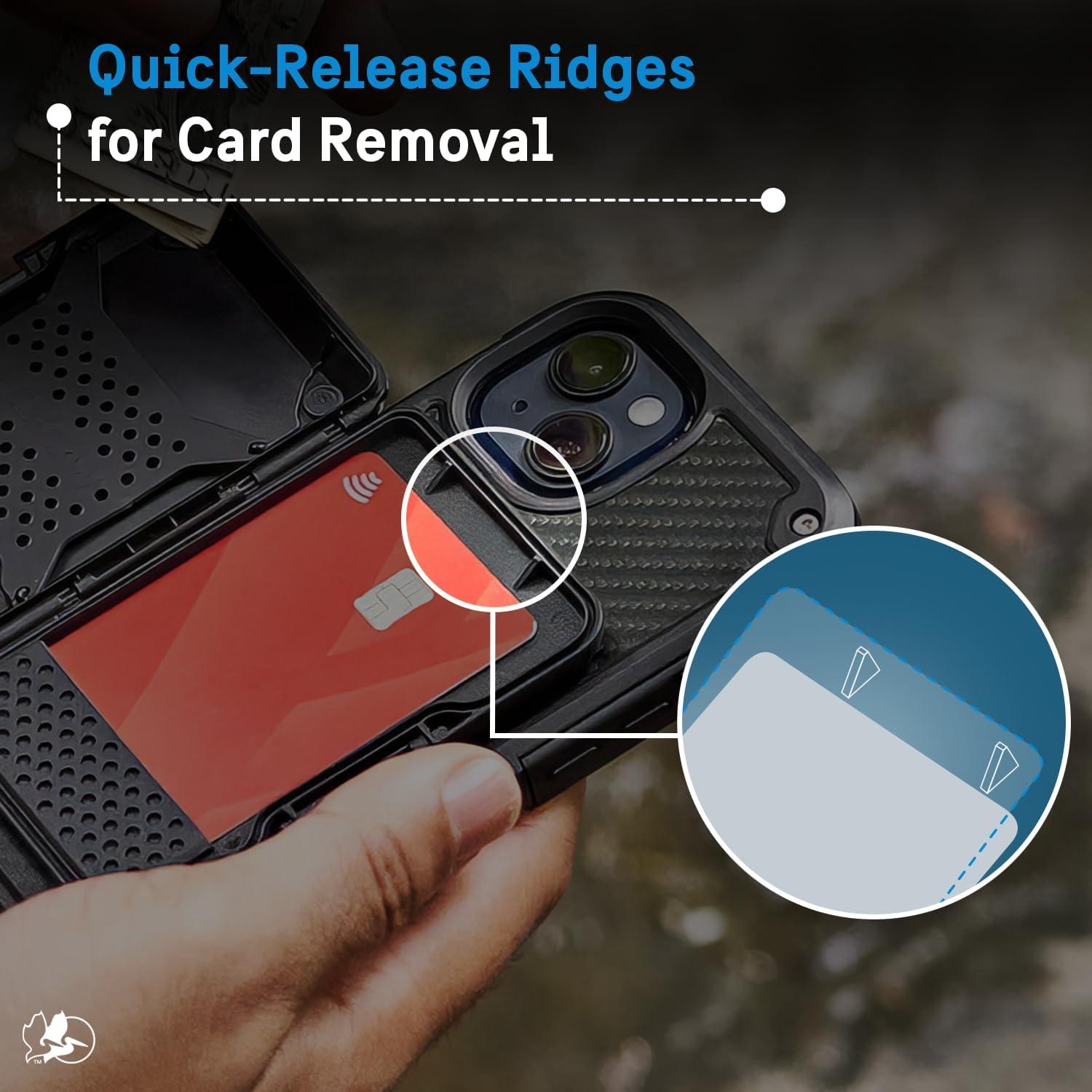 Billetera Magnética Pelican MagSafe RFID para iPhone 16/15/14/13/12 - Negra