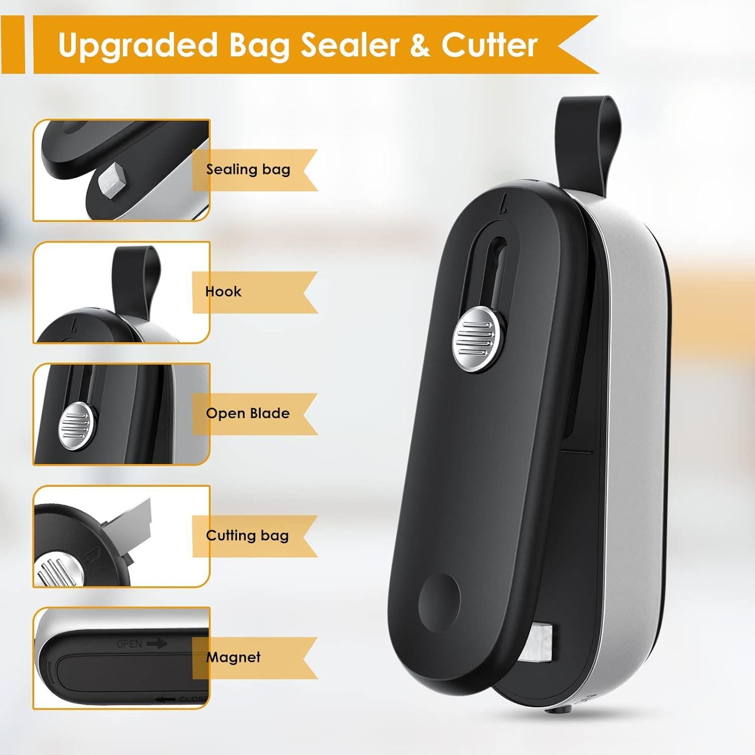 Sello de Bolsas FEPPO Mini 2 en 1 Portátil con Cortador