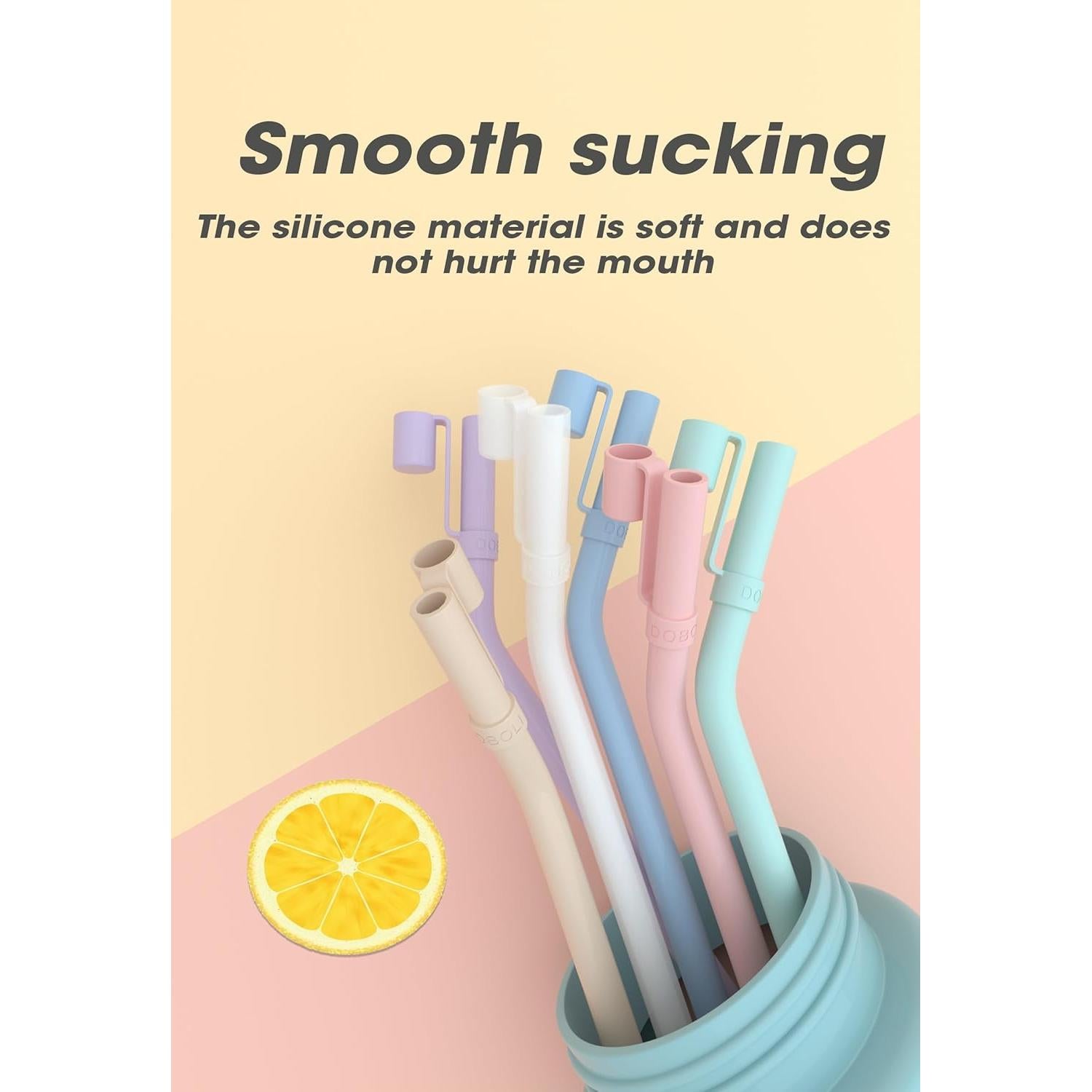 Pajillas de Silicona Reutilizables Doboli 33 cm para Tazas Stanley