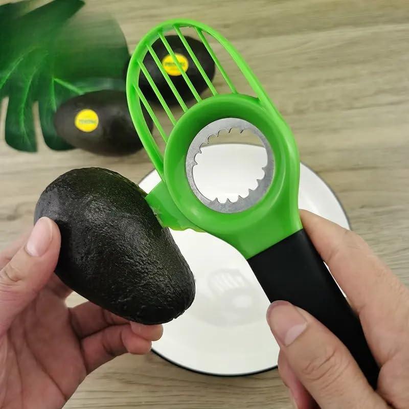 Cortador de Aguacate 3-en-1 SPRINT4DEALS - Acero Inoxidable, Verde