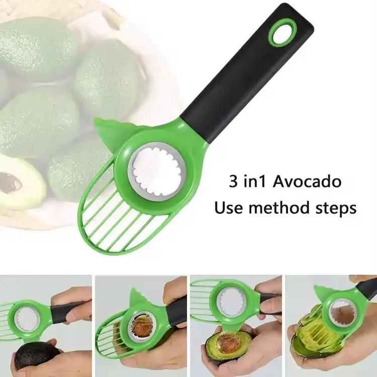 Cortador de Aguacate 3-en-1 SPRINT4DEALS - Acero Inoxidable, Verde