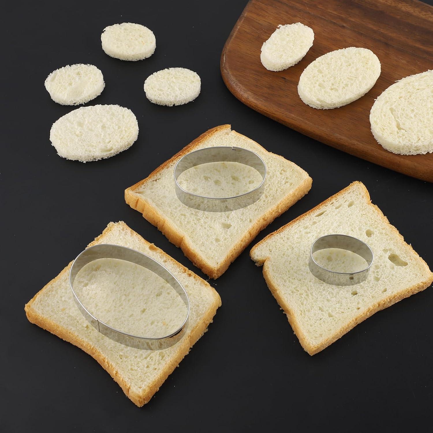 Juego de Cortadores de Galletas Ovalados ANCKNE - 4 Tamaños