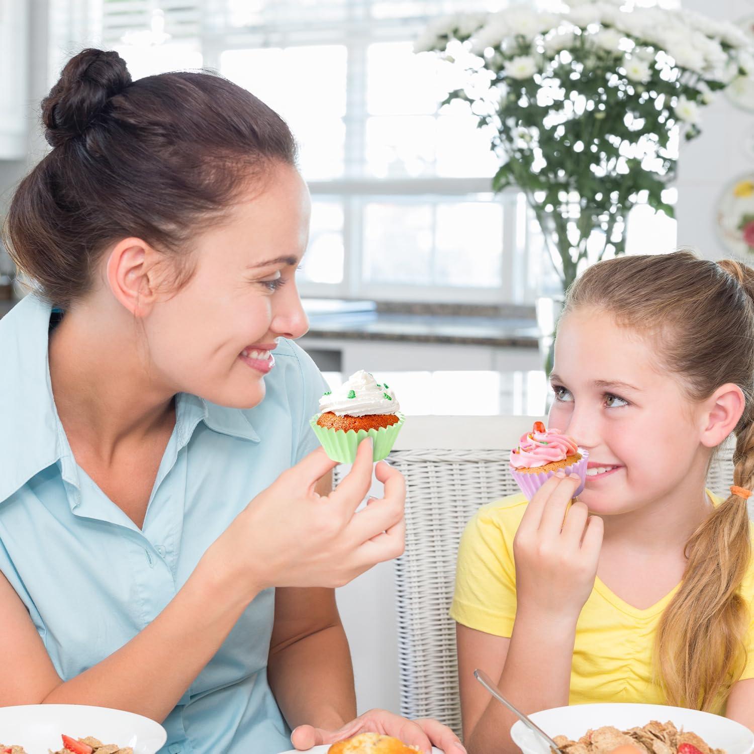 Forros de Cupcake COcnny - 600pcs Mini Papel Colores Pastel