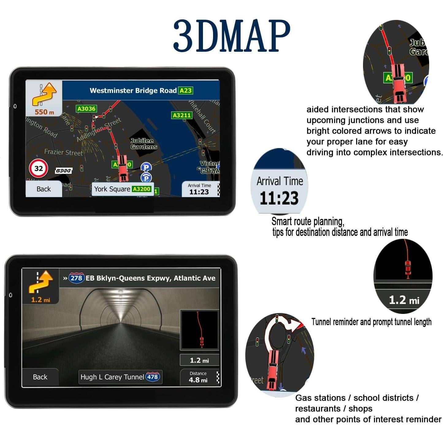 Navegador GPS LONGRUF T20 9" HD con actualizaciones 2025