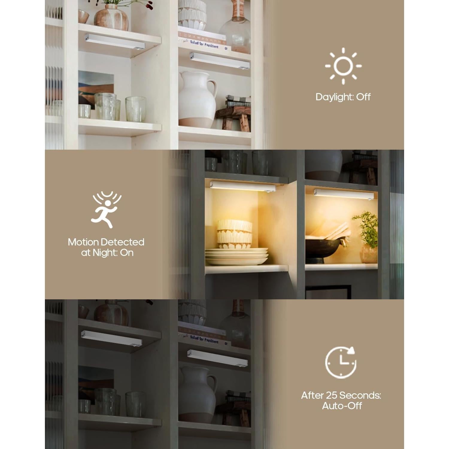 Luces LED Inalámbricas Goodea 7'' con Sensor de Movimiento 3 pcs