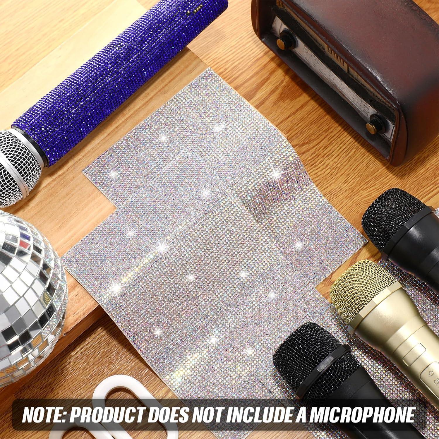 Cubiertas de Rhinestone para Micrófono Remuuly - 3 Pcs 12.5x18.5 cm