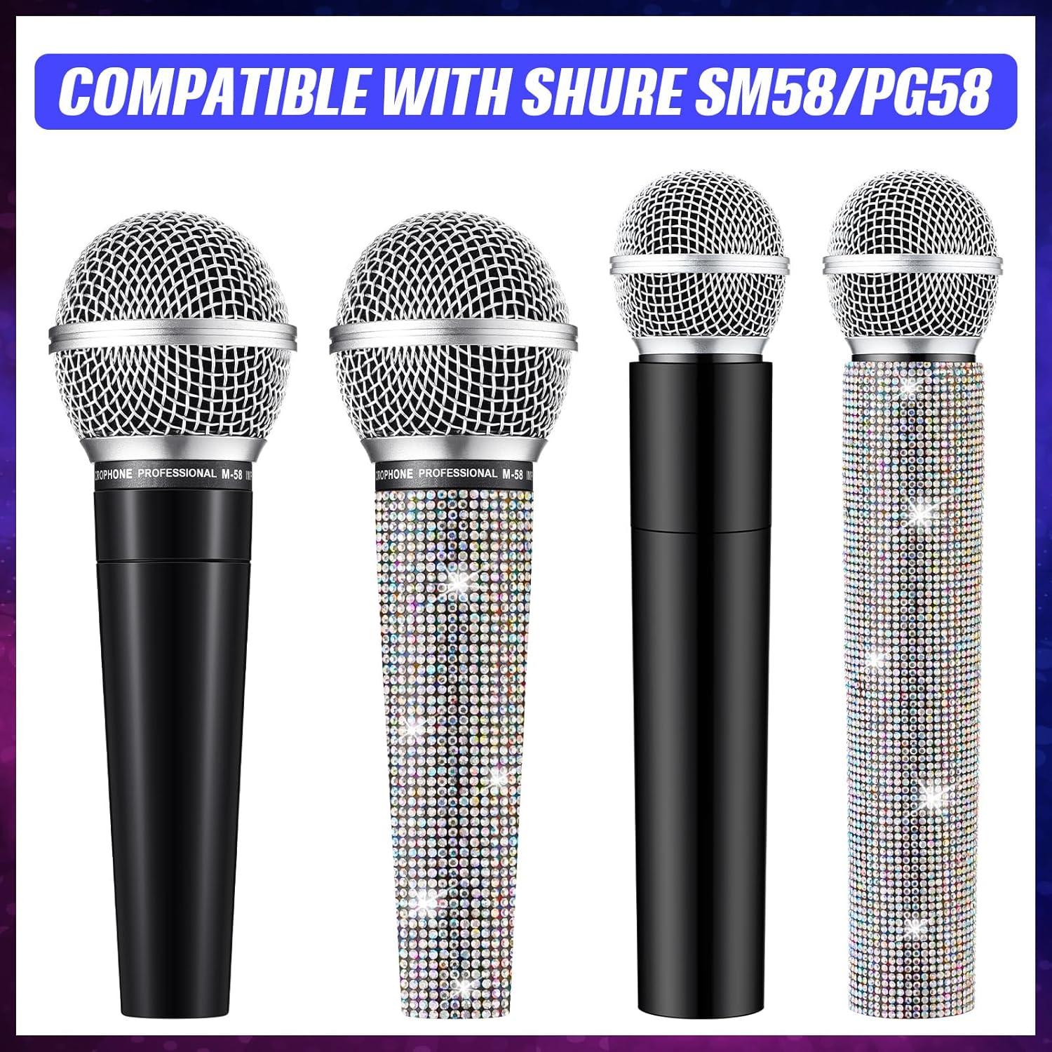 Cubiertas de Rhinestone para Micrófono Remuuly - 3 Pcs 12.5x18.5 cm