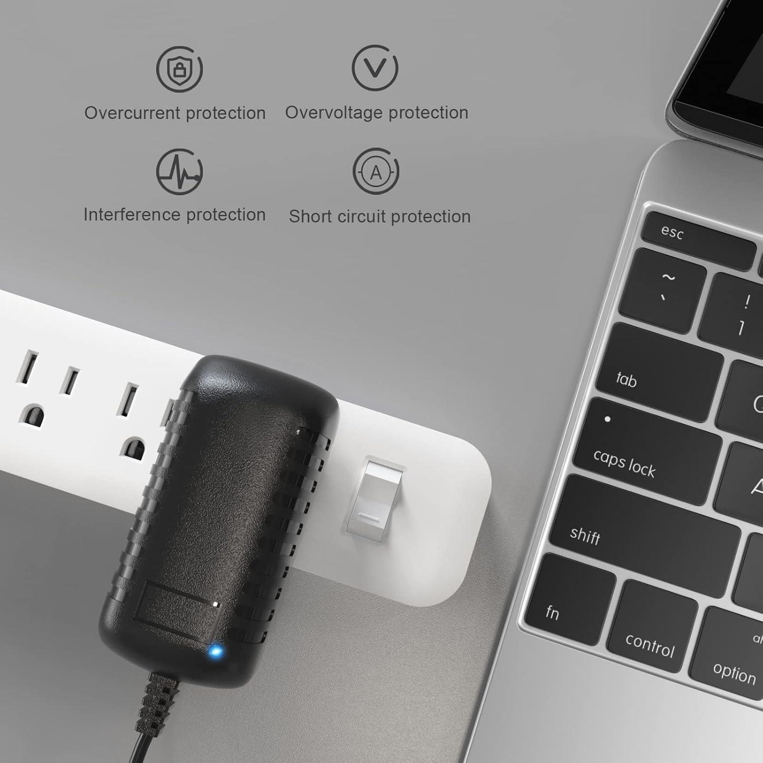 Adaptador de corriente TMEZON 12V 2A con cable 2.4m