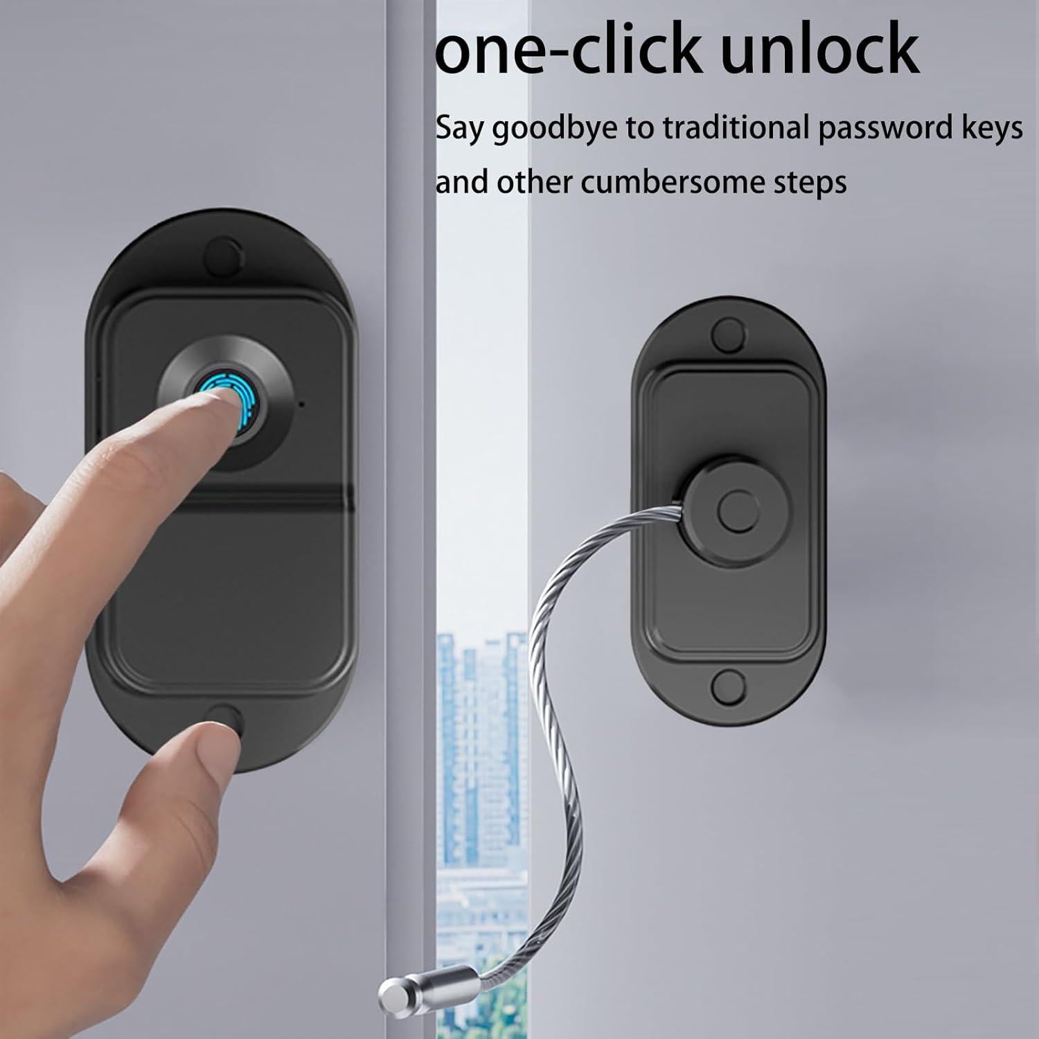 Cerradura de Refrigerador KIZZHISI Biométrica con Huella Dactilar