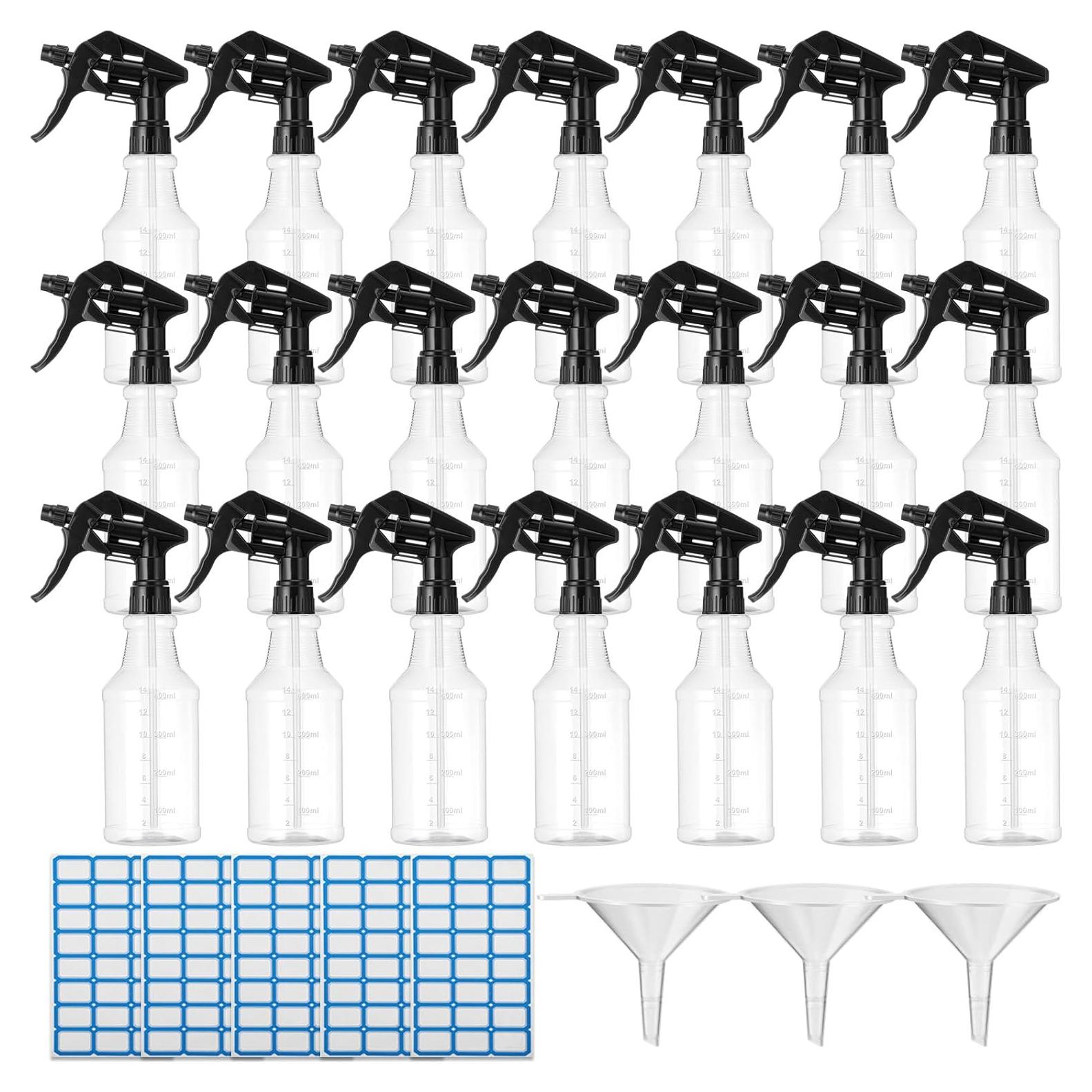 Eccliy 20 Botellas de Spray Vacías 500 ml con Boquilla Ajustable