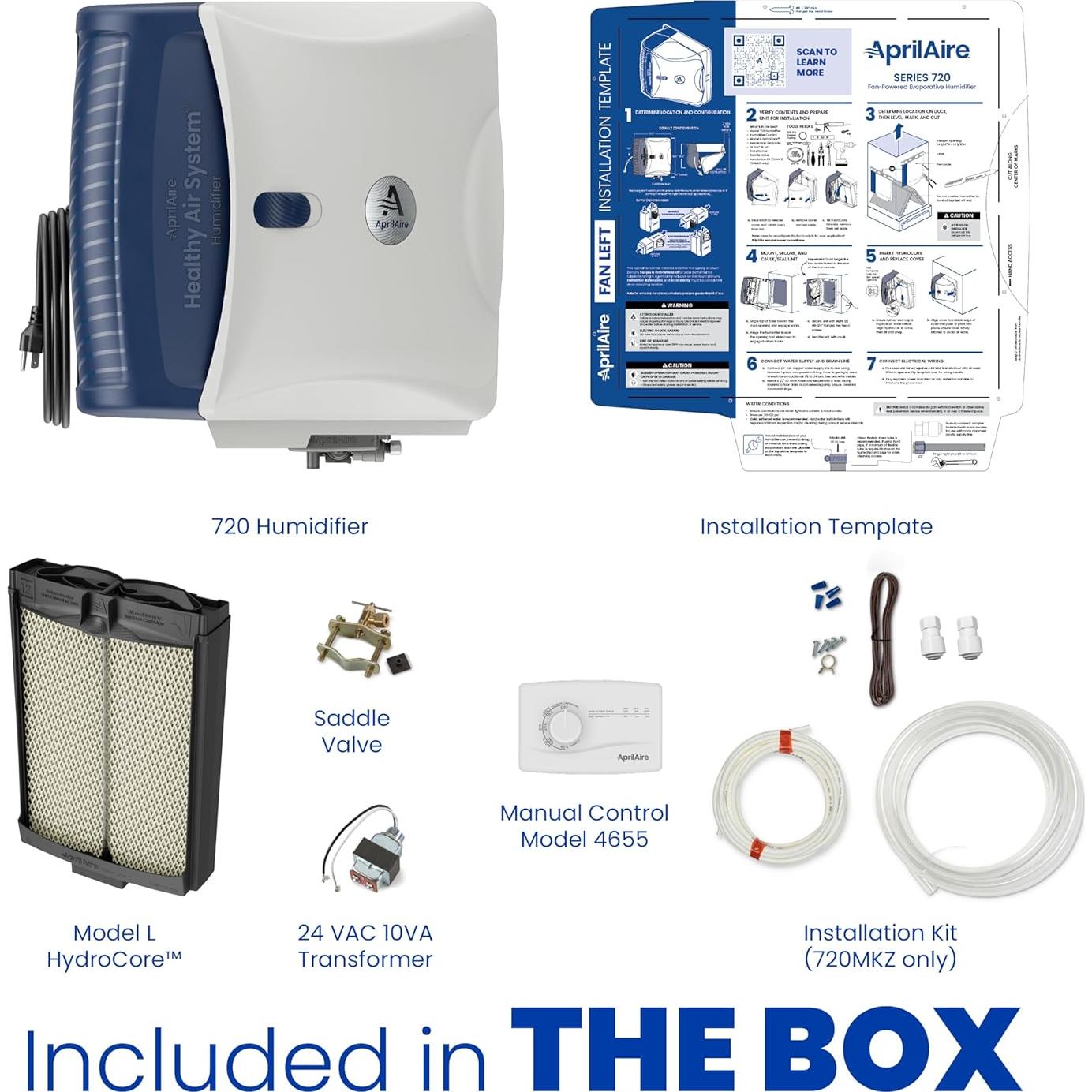 Humidificador AprilAire 720MKZ – 79,49 L/día, Control Manual