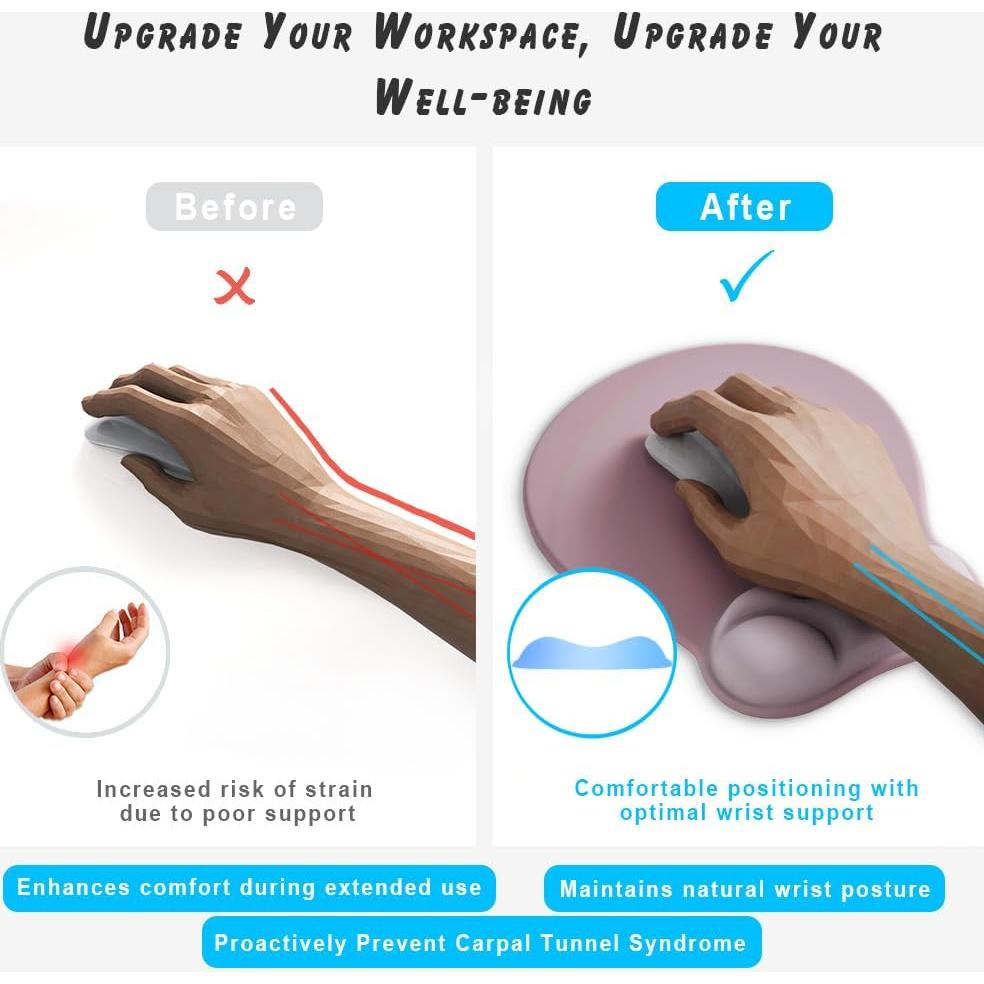 Alfombrilla de Ratón Ergonómica DEMON CHEST con Soporte de Gel