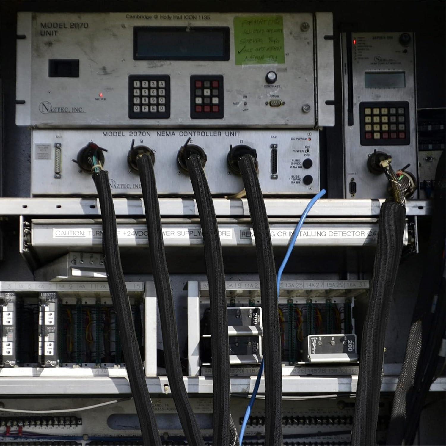 Protector de Cable Boao 3 Piezas Manga Dividida Negro 3m