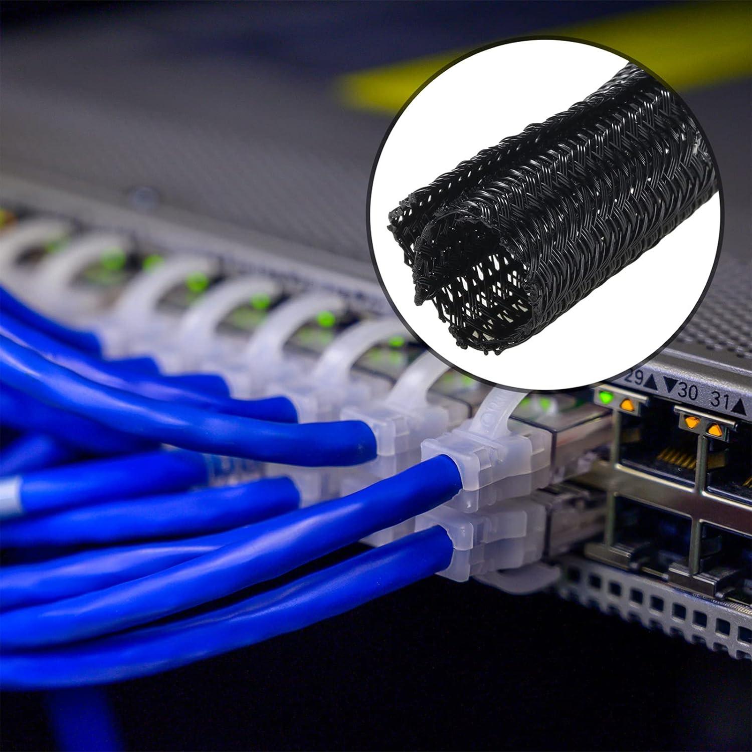 Protector de Cable Boao 3 Piezas Manga Dividida Negro 3m