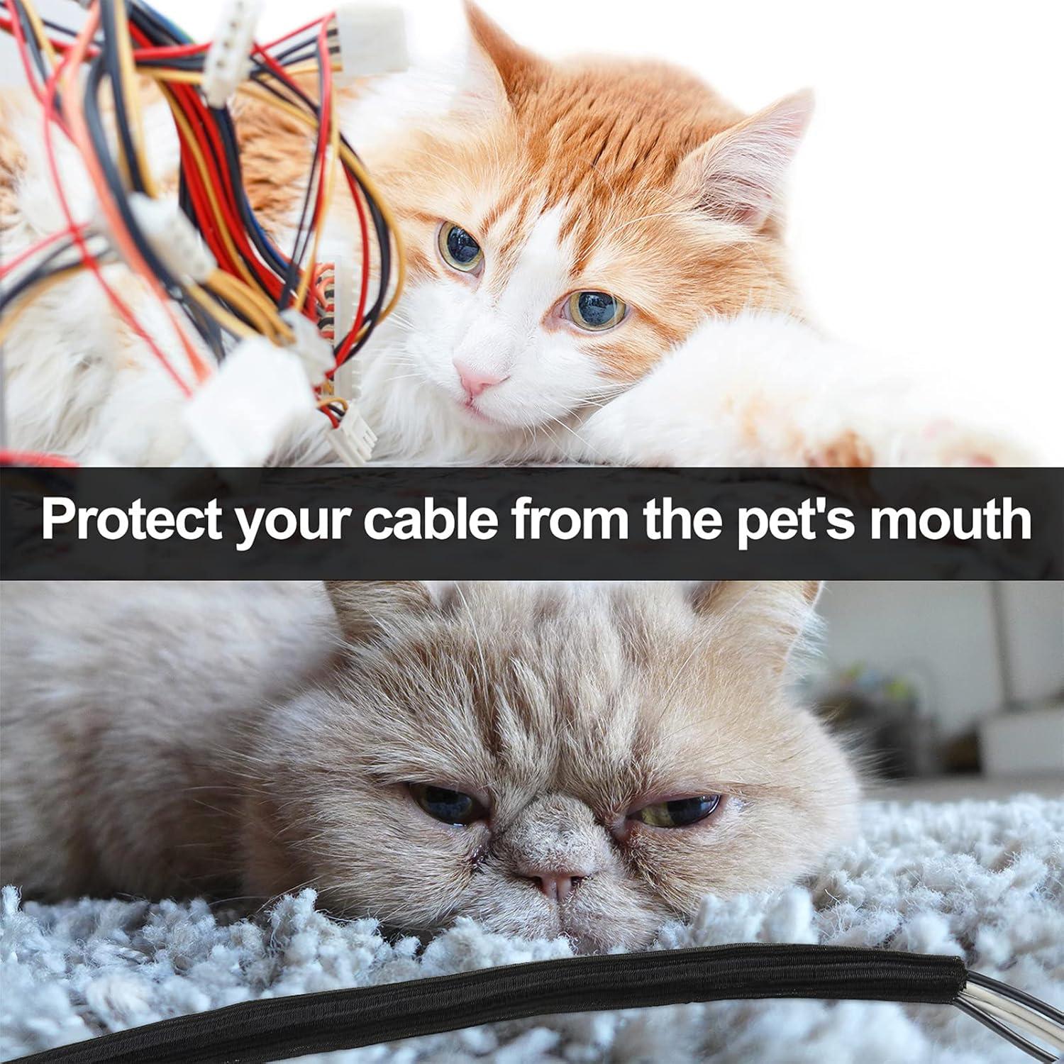 Protector de Cable Boao 3 Piezas Manga Dividida Negro 3m