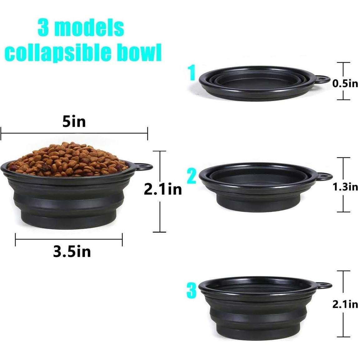 Cuencos Plegables para Perros SLSON - 2 Unidades 350 ml