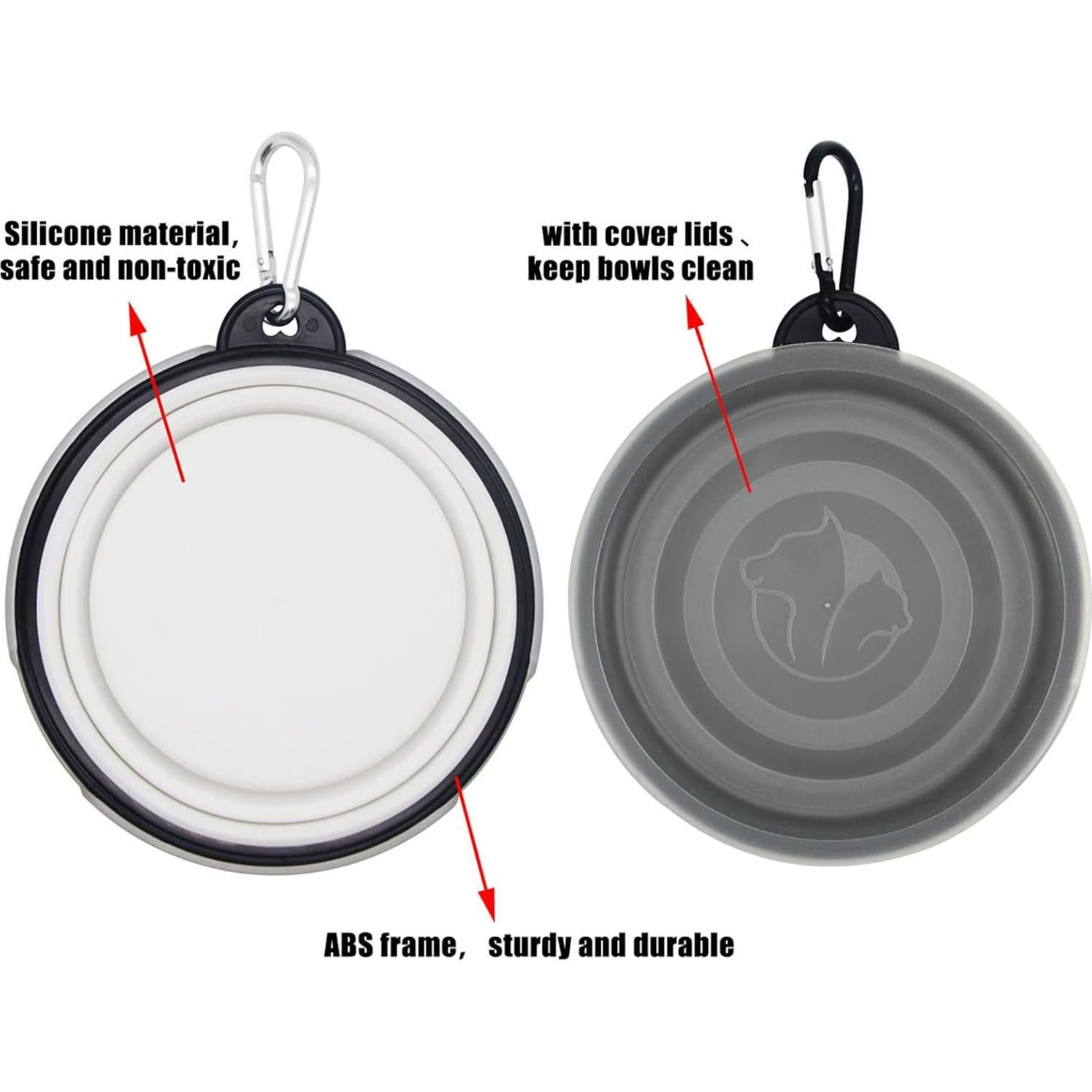 Cuencos Plegables para Perros SLSON - 2 Unidades 350 ml