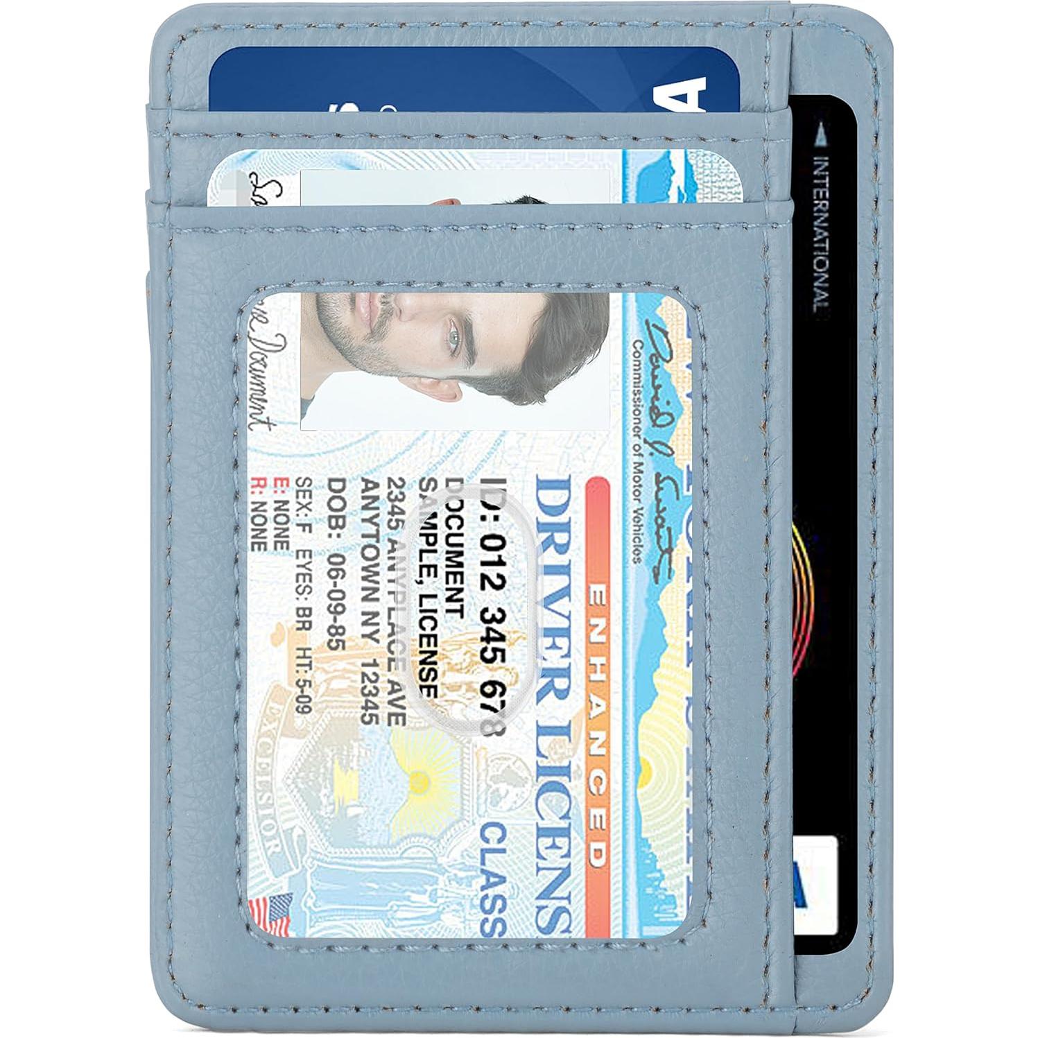 Billetera Slim Minimalista ARCWOR con Bloqueo RFID Azul