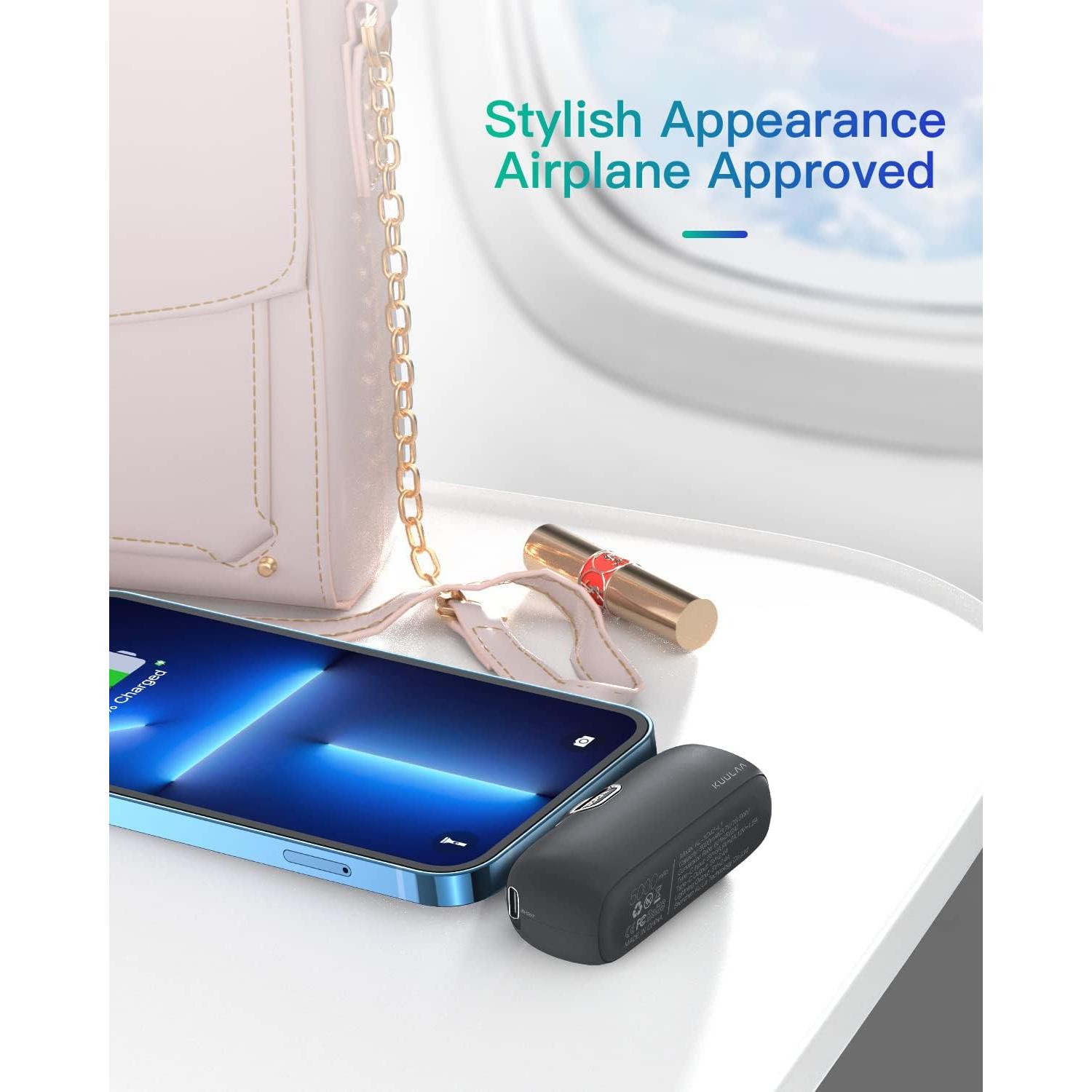 Cargador Portátil Kuulaa 5000mAh con Cable Lightning Integrado