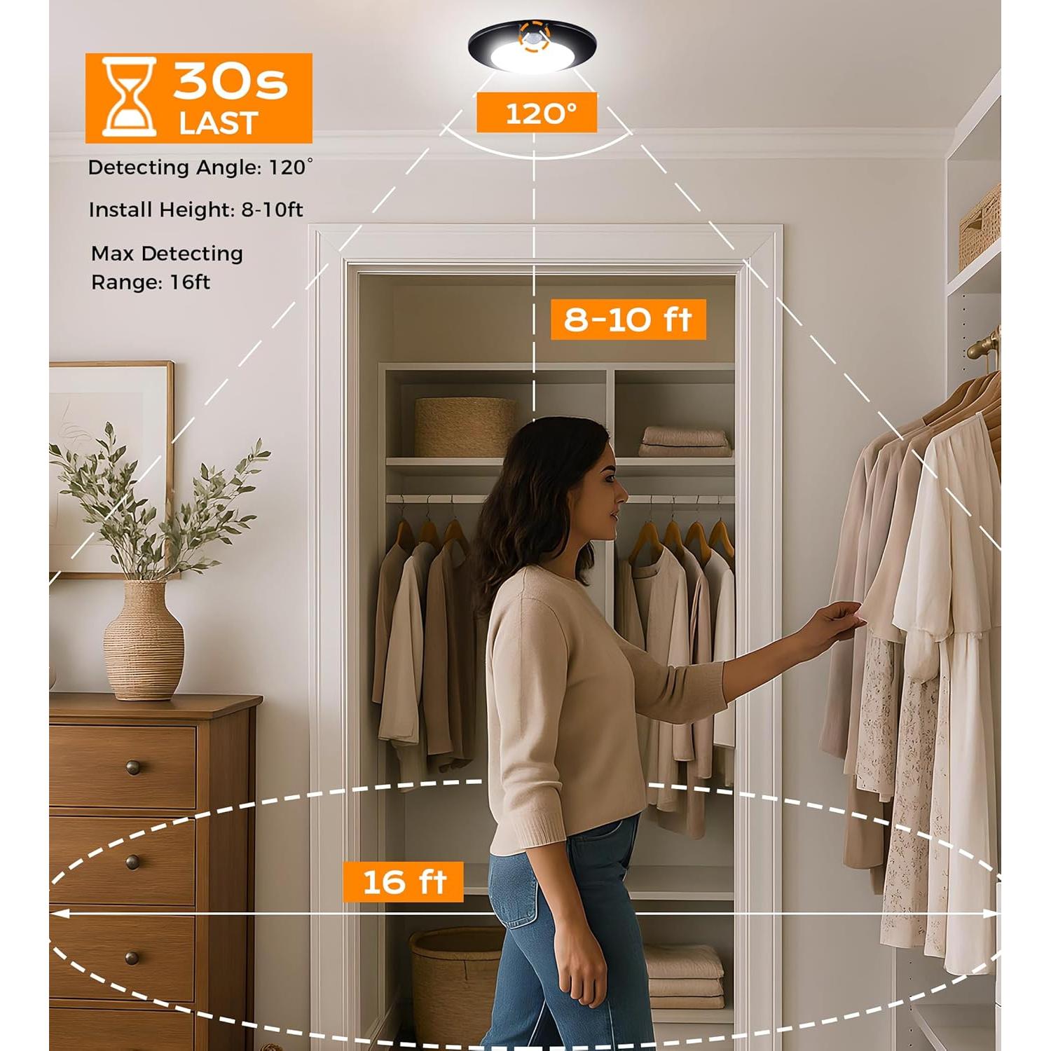 Luz de Techo LED Cloudy Bay con Sensor de Movimiento 10W