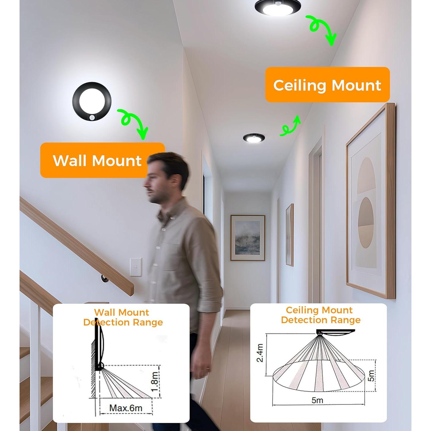 Luz de Techo LED Cloudy Bay con Sensor de Movimiento 10W