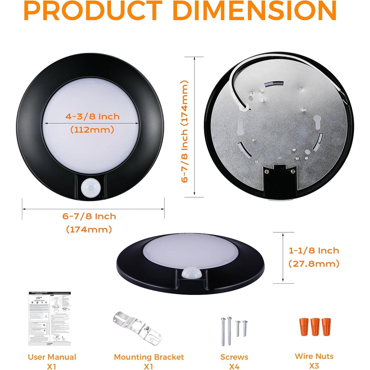 Luz de Techo LED Cloudy Bay con Sensor de Movimiento 10W