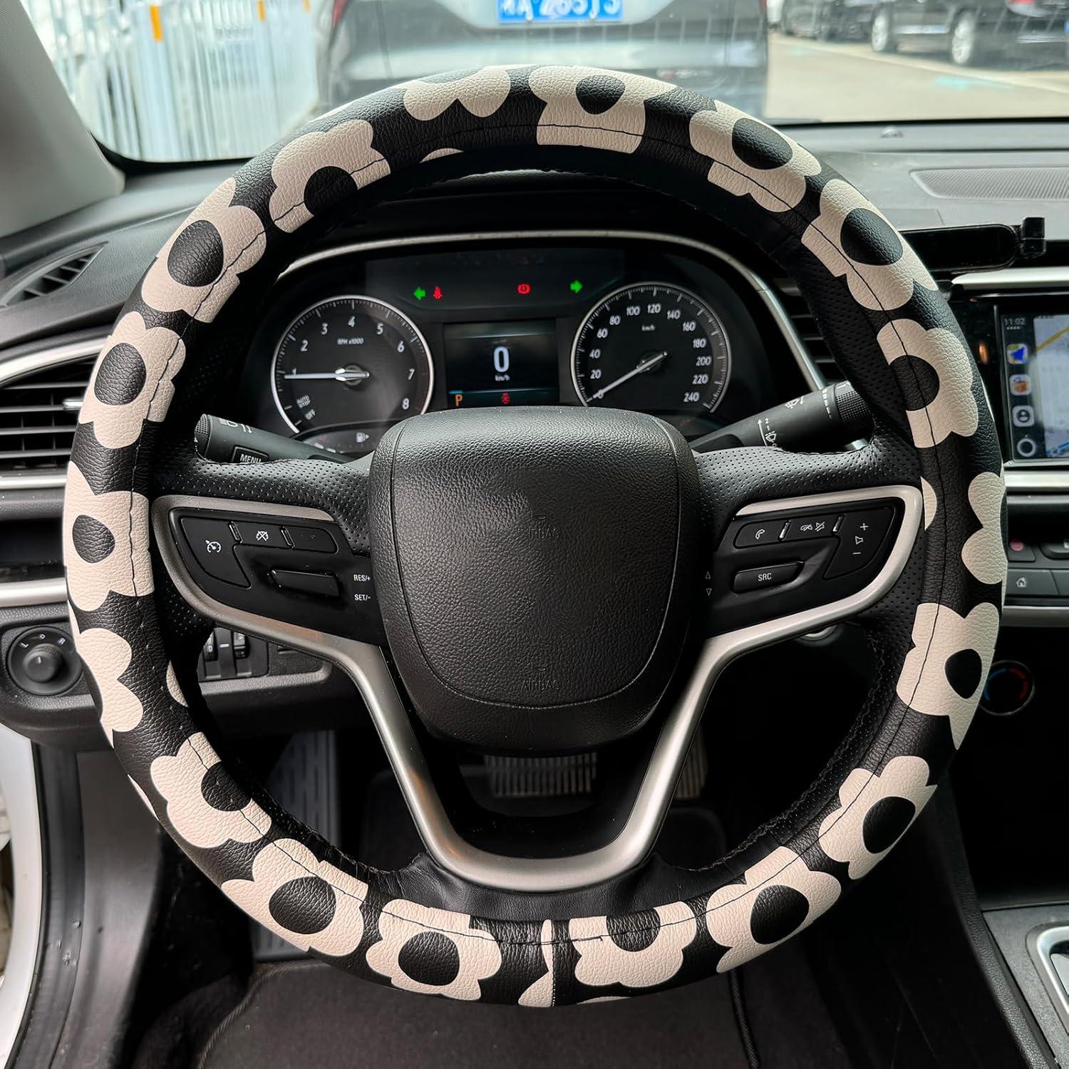 Cubierta de Volante Naxizo 15" Cuero Microfibra Antideslizante