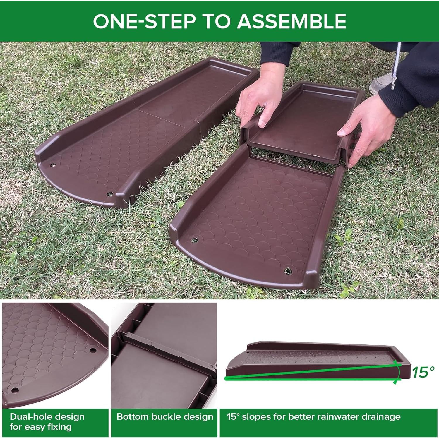 Bloques de Salpicadura Ogutter 61 cm para Bajantes (2 Paquete)