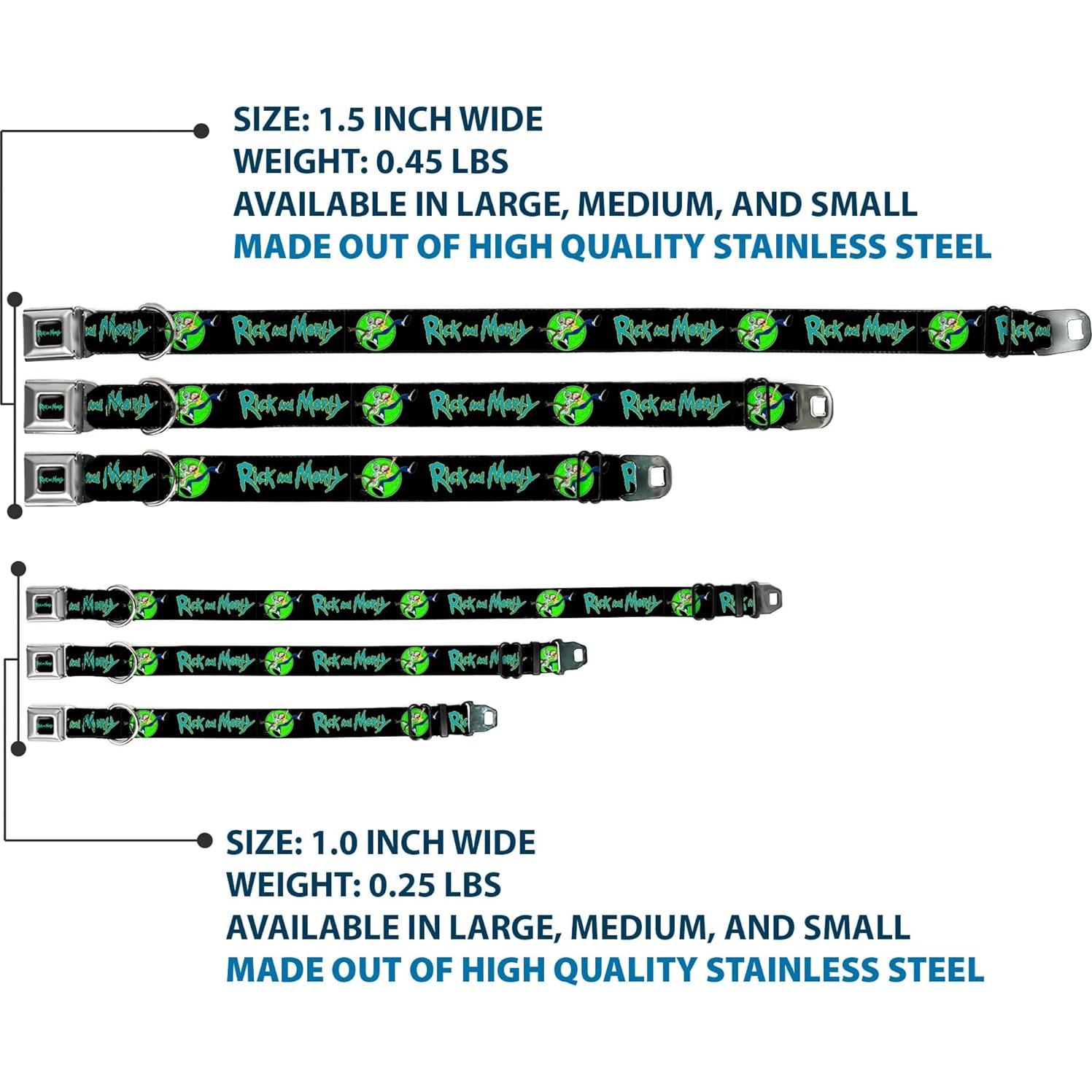 Collar para Perro Rick y Morty con Hebilla de Seguridad 24.1-33 cm