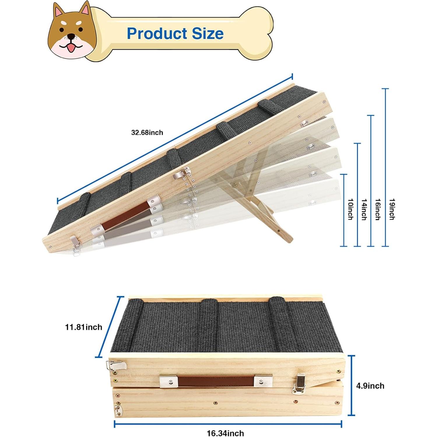 Rampa Ajustable para Perros NELTUEB 82.8 cm Antideslizante