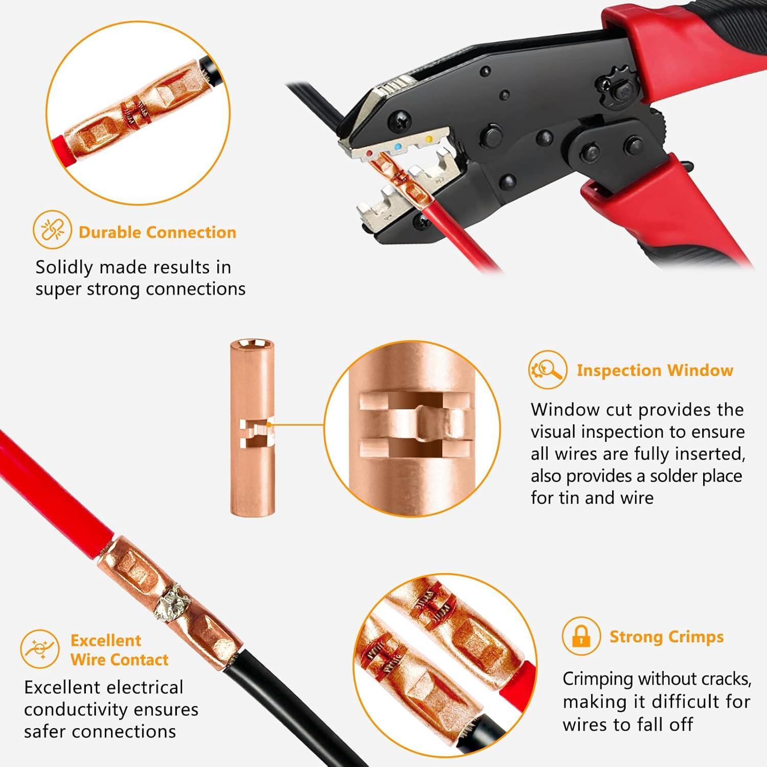 Conectores de Empalme de Cobre Puro SVAAR 12-10 AWG 100PCS