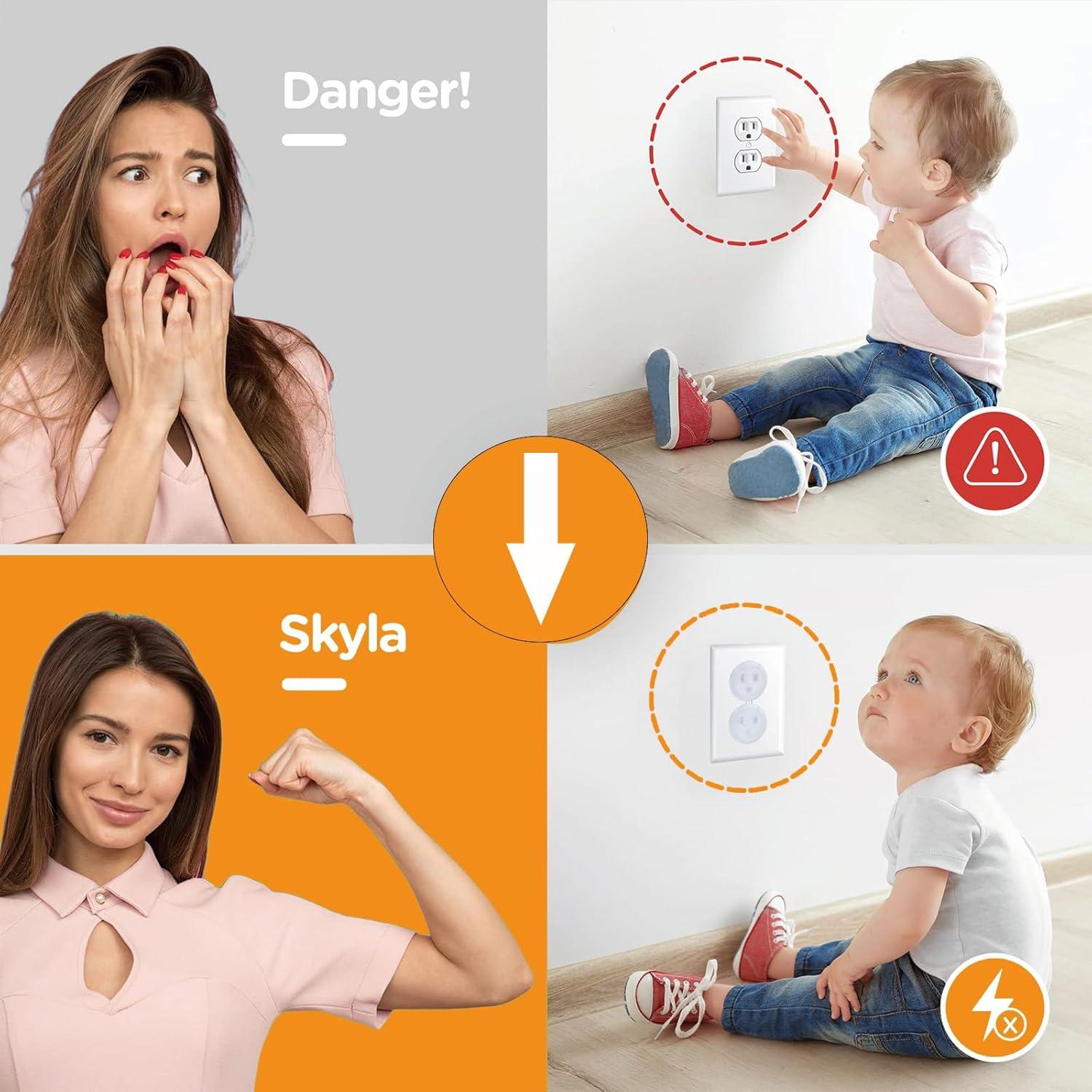 50 Cubiertas de Enchufe a Prueba de Niños PP Transparentes