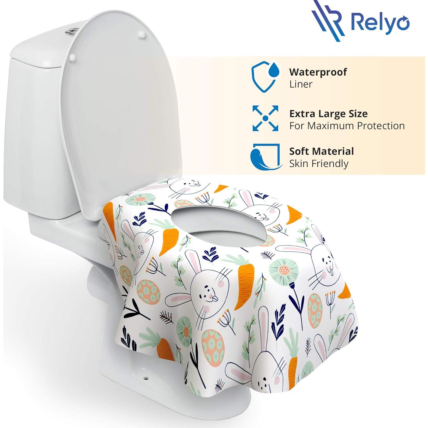 Disposable Toilet Seat Cover for Travel – 20 Pack with Covers Wrapped in Sets of 2, Non-Flushable Liners, Fits Most Seats – Kids, Toddlers, Adults