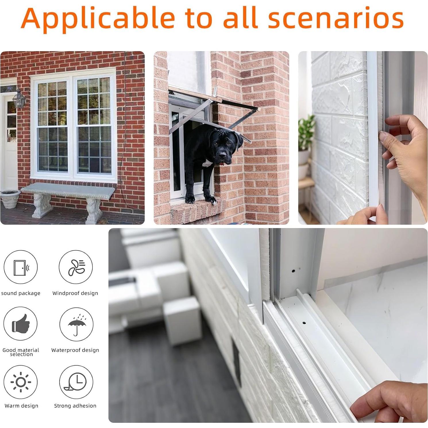 Tira de Sello Aislante KAIYUER 20m x 0.51cm para Puertas y Ventanas