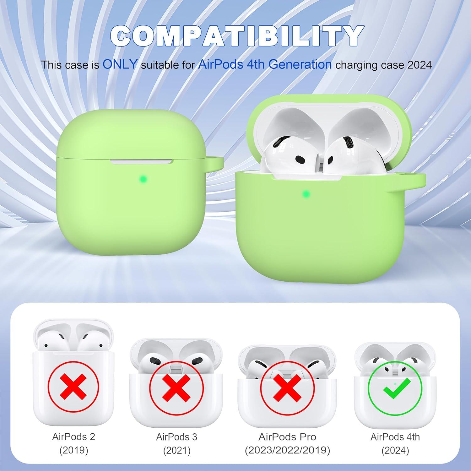 Funda de Silicona para AirPods 4ta Gen MHYALUDO Aguacate